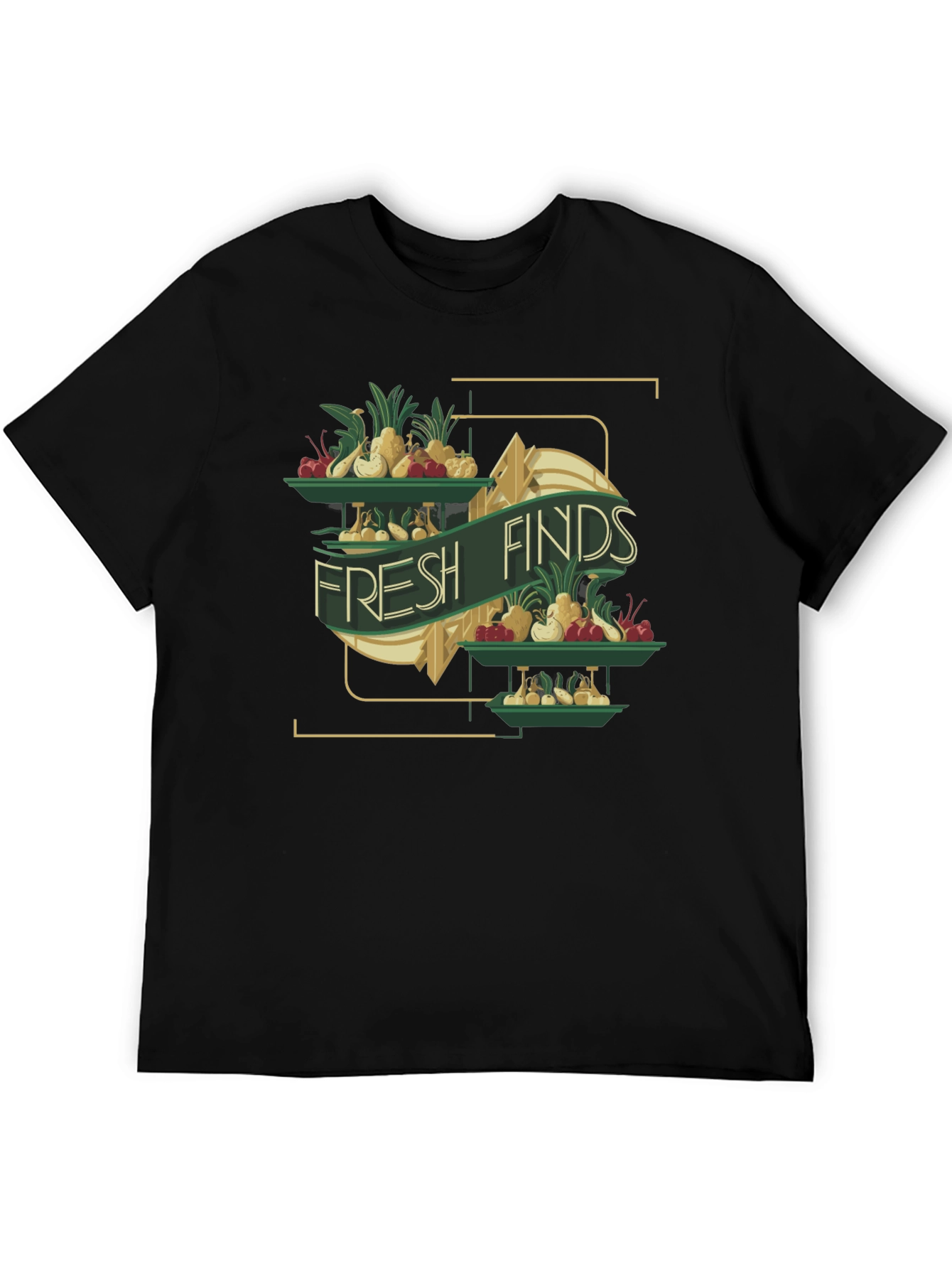 Fresh Finds Graphic Tee - Black Cotton T-Shirt