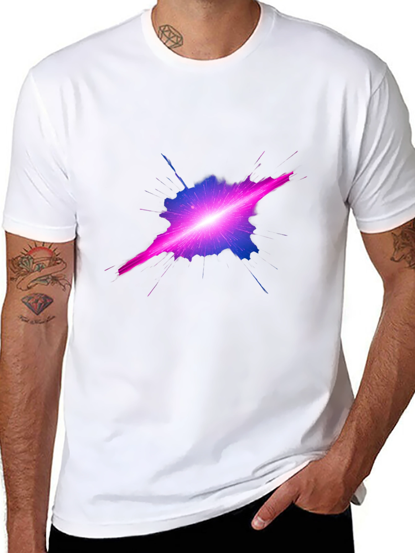 Abstract Galaxy Black T-Shirt