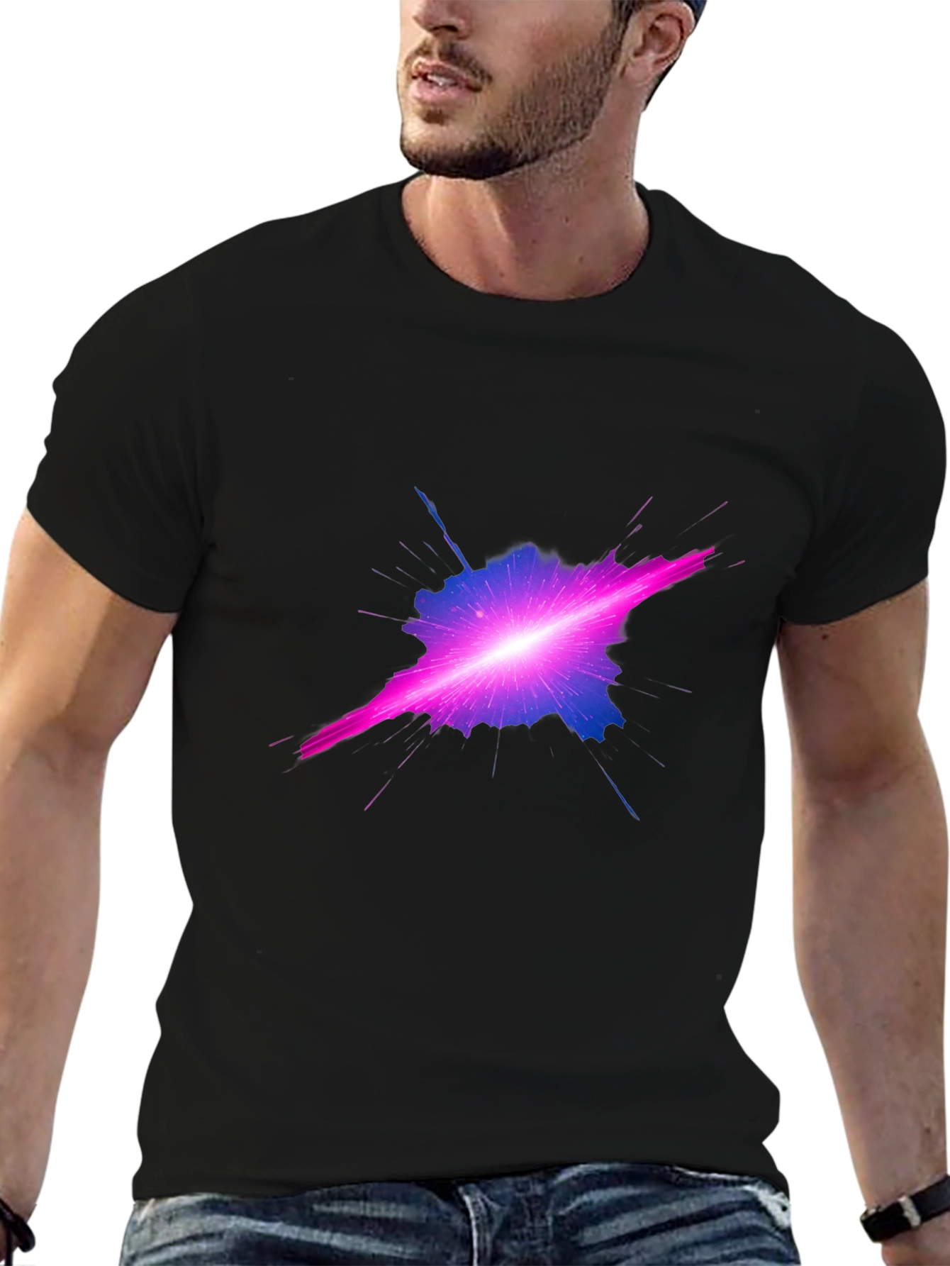 Abstract Galaxy Black T-Shirt
