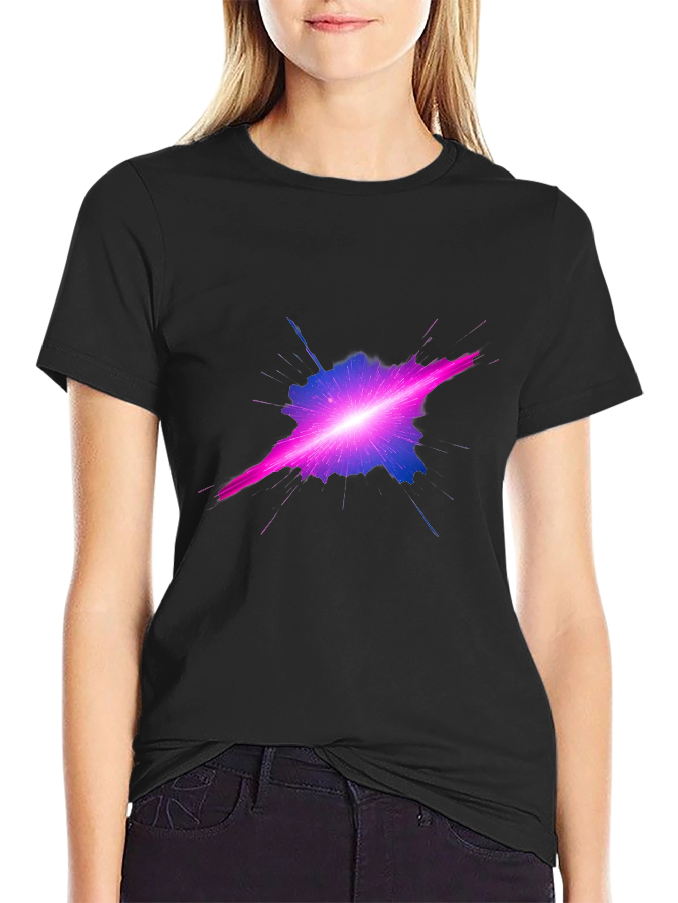 Abstract Galaxy Black T-Shirt