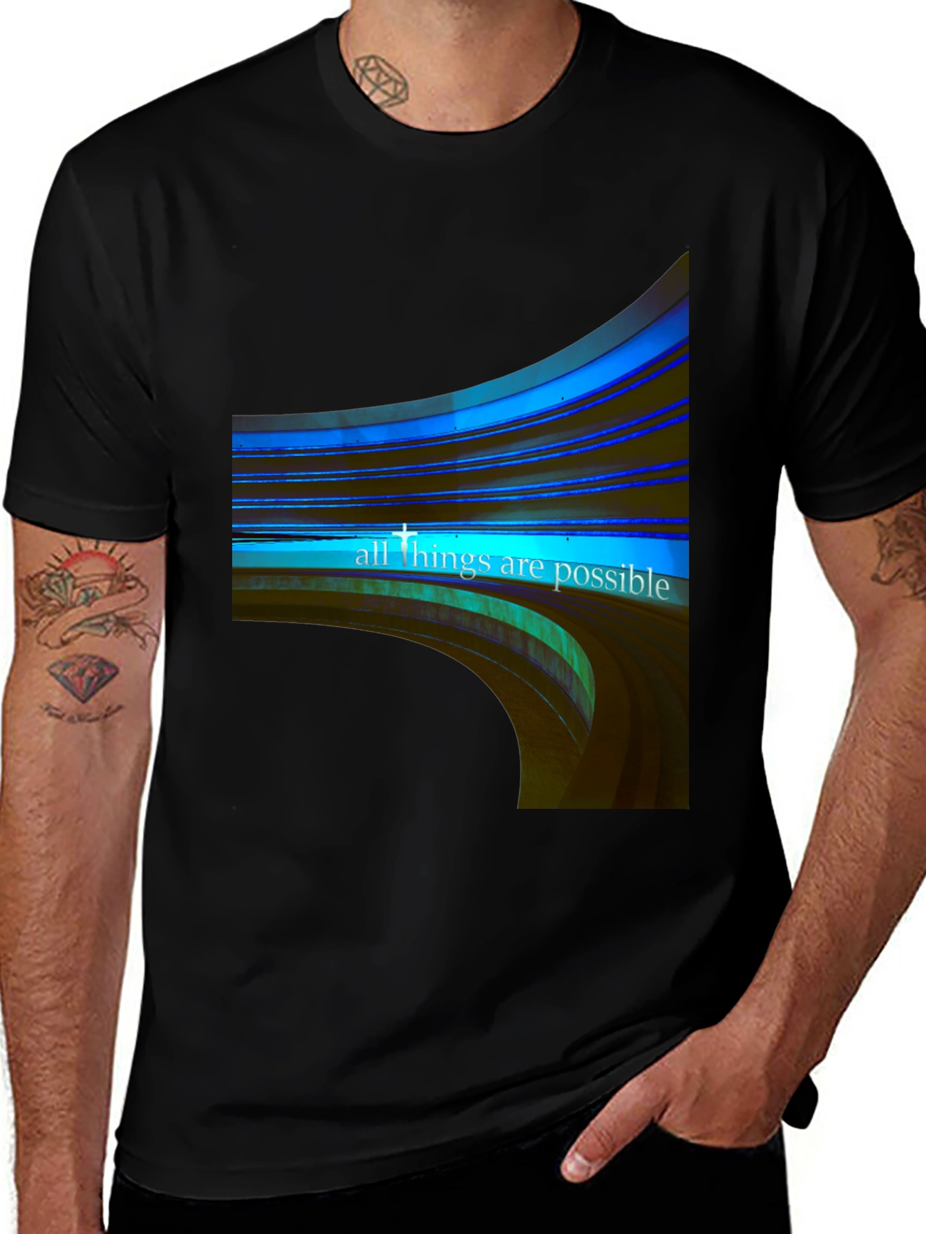 All Things Possible Graphic Black Tee