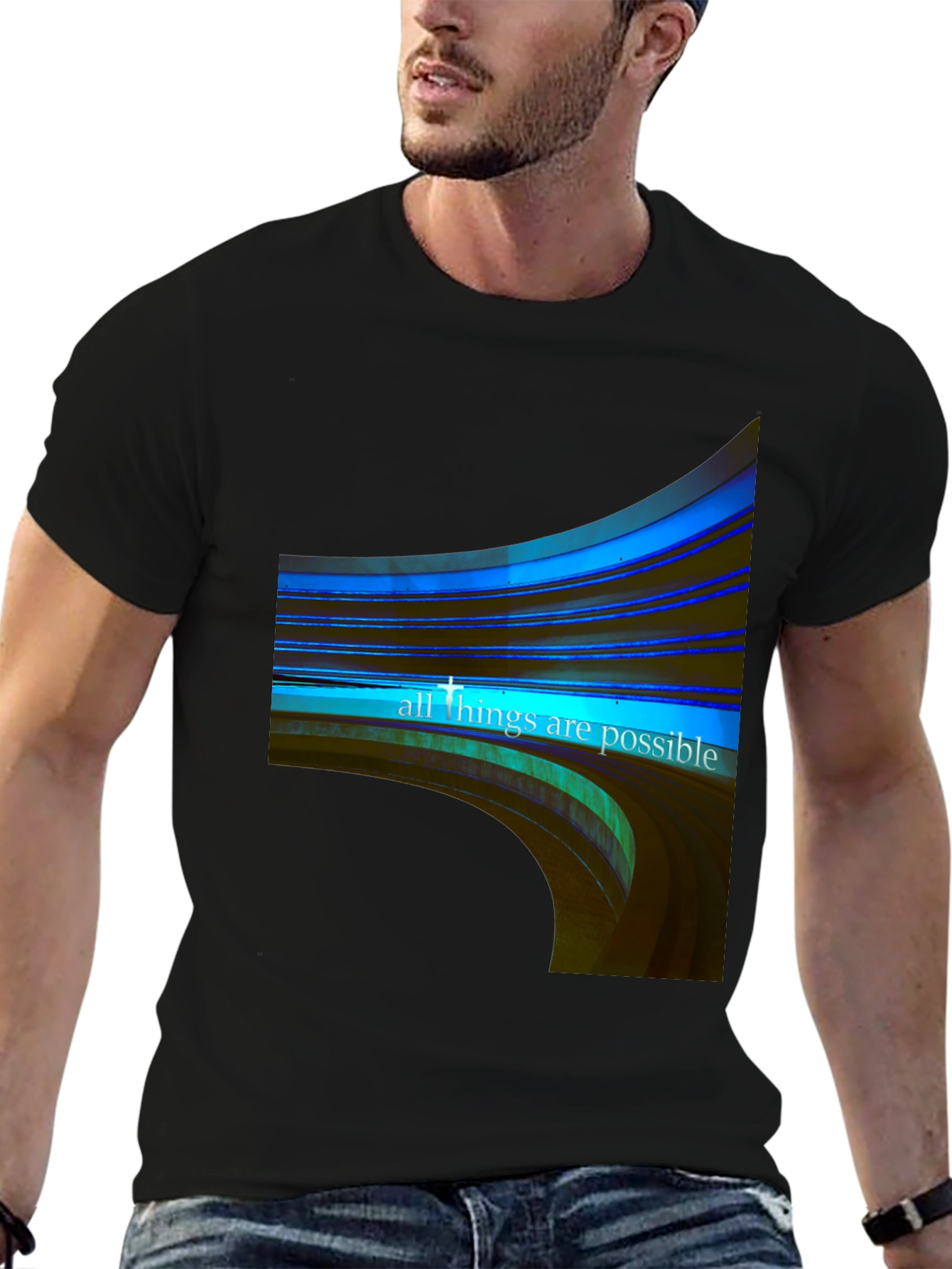 All Things Possible Graphic Black Tee