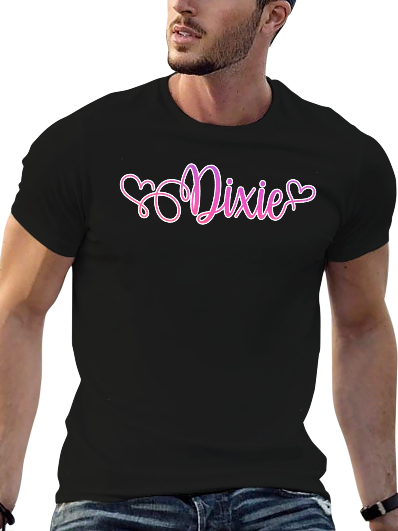 Dixie Heart Graphic Black T-Shirt