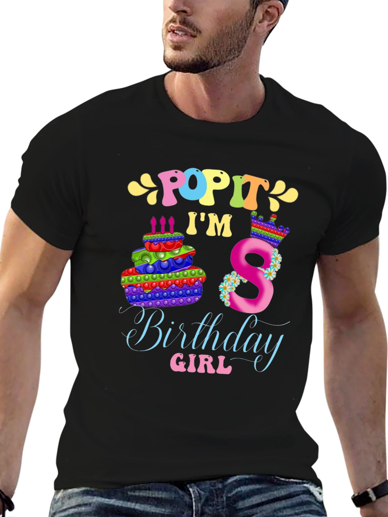 Pop It 8th Birthday Girl T-Shirt