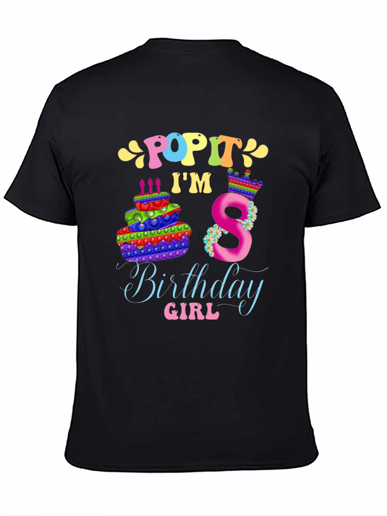 Pop It 8th Birthday Girl T-Shirt