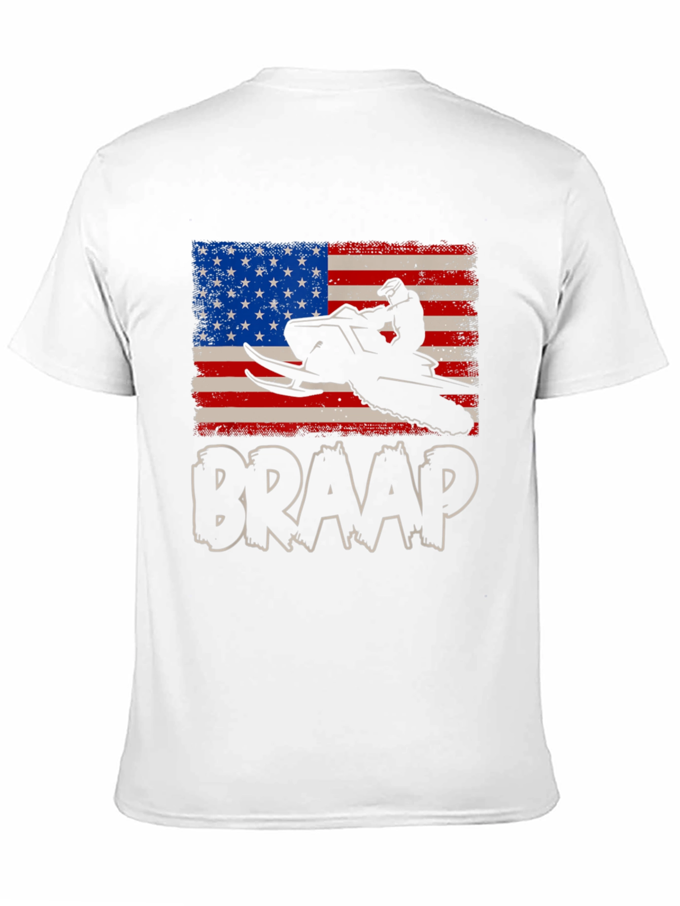 Braap Snowmobile USA Flag Graphic Tee