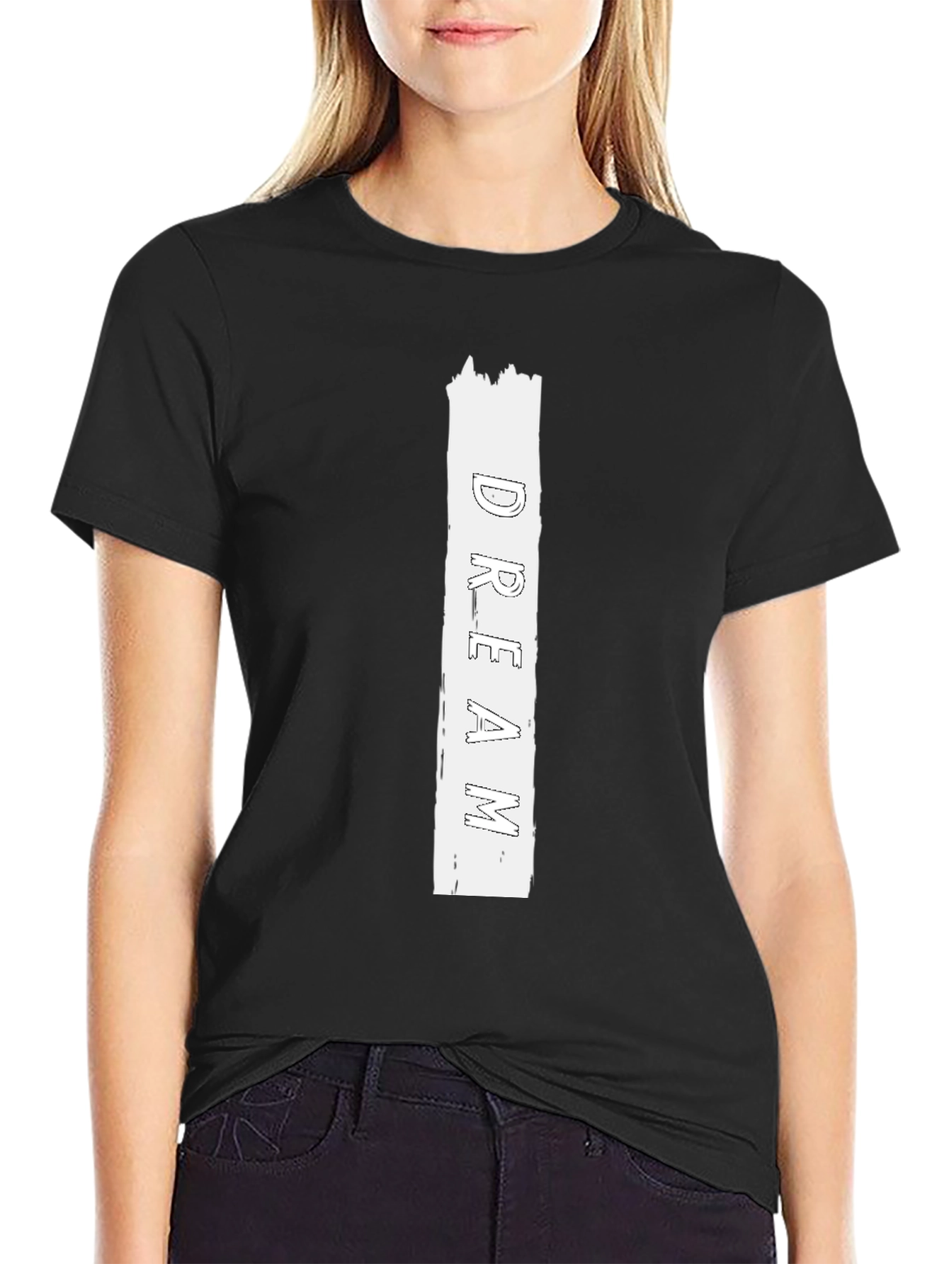 Dream Graphic Print Black T-Shirt