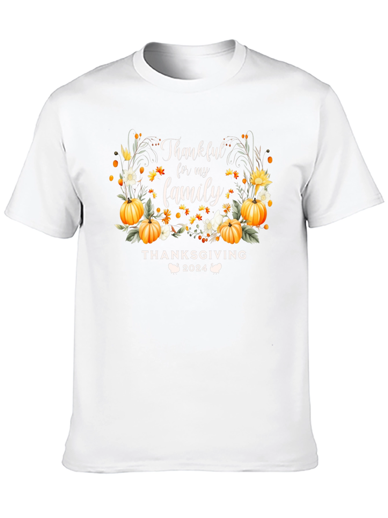 Thankful for Family Thanksgiving 2024 T-Shirt