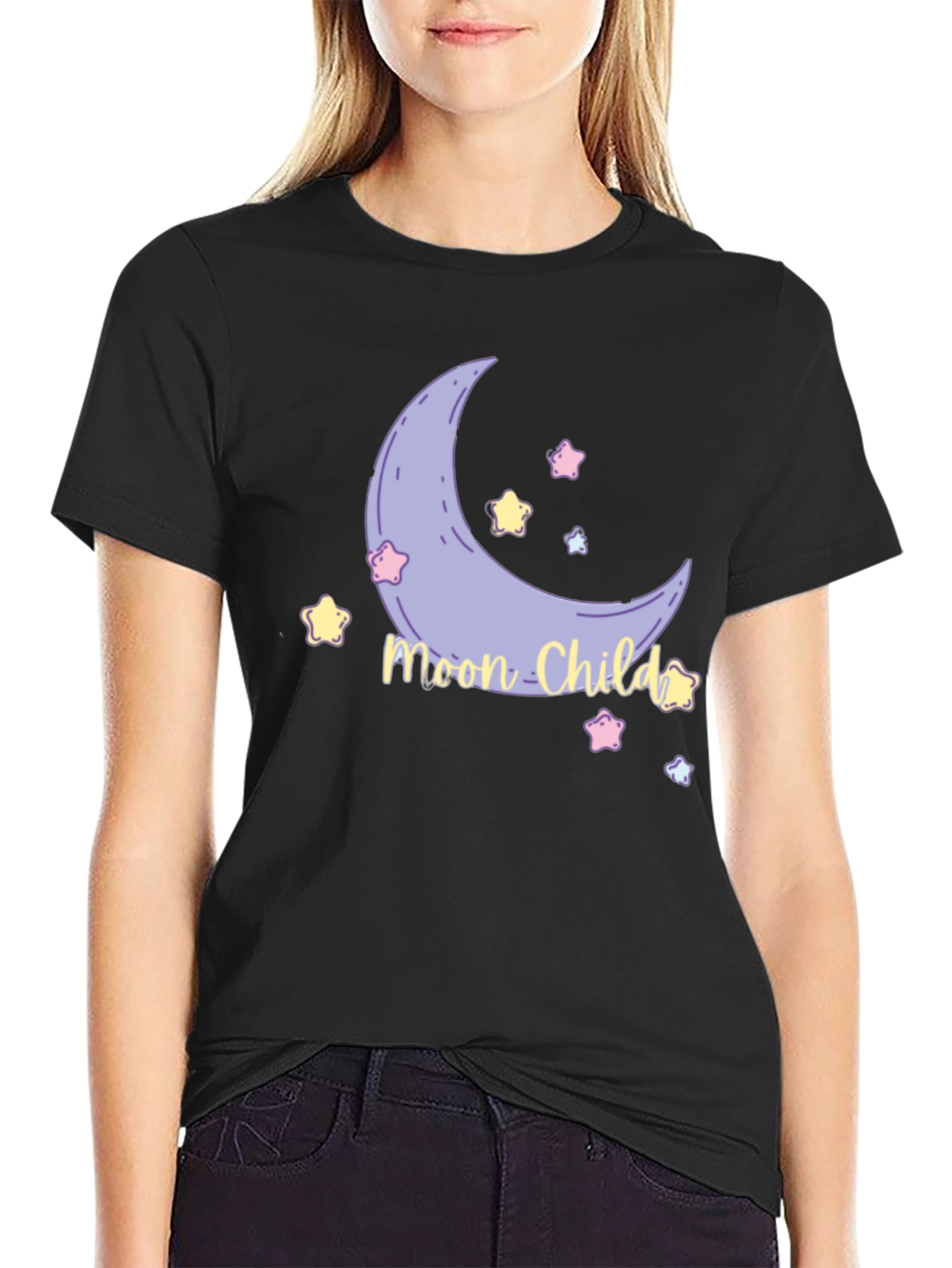Moon Child Graphic Tee - Unisex Soft Cotton T-Shirt