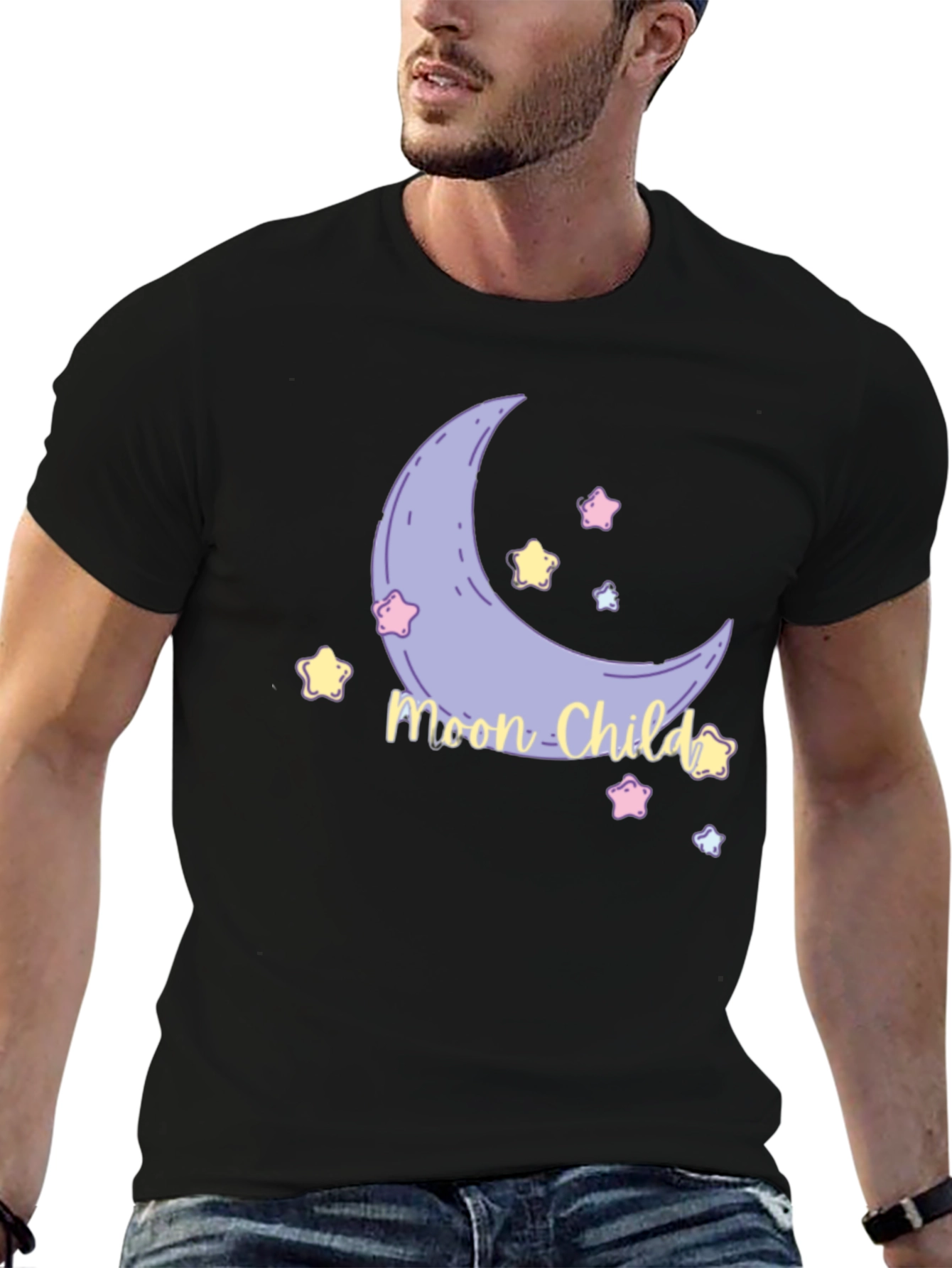 Moon Child Graphic Tee - Unisex Soft Cotton T-Shirt
