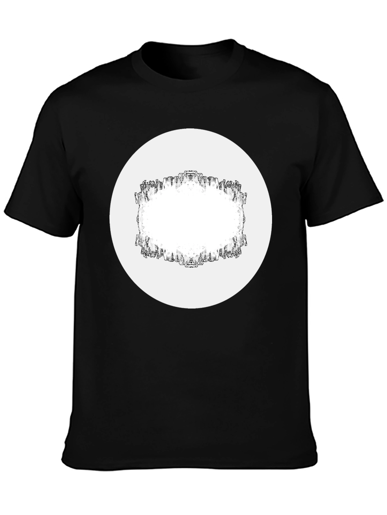 Modern Black T-Shirt with Geometric Frame Design