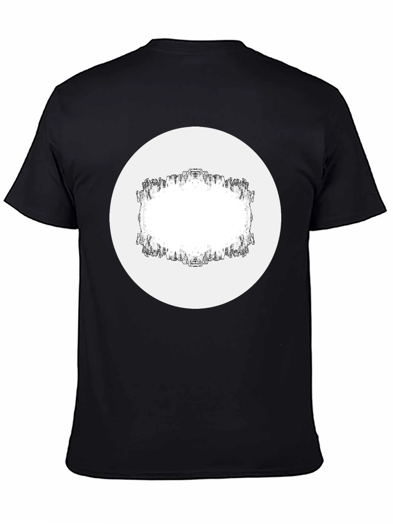 Modern Black T-Shirt with Geometric Frame Design