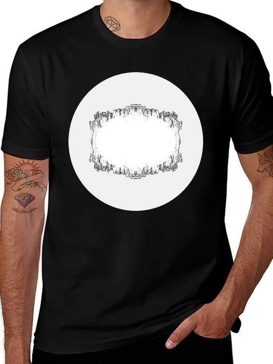 Modern Black T-Shirt with Geometric Frame Design