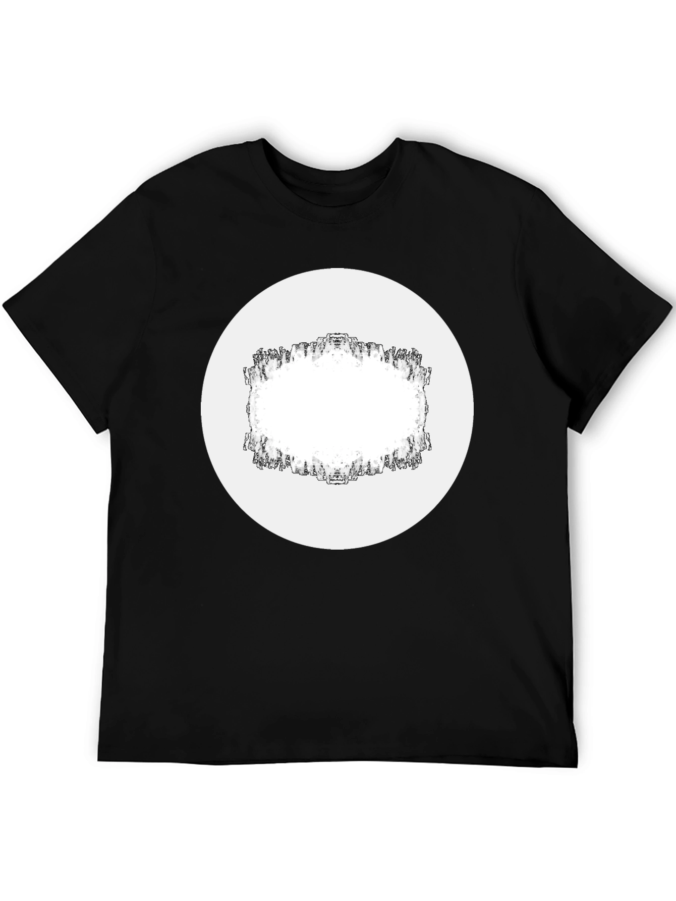 Modern Black T-Shirt with Geometric Frame Design