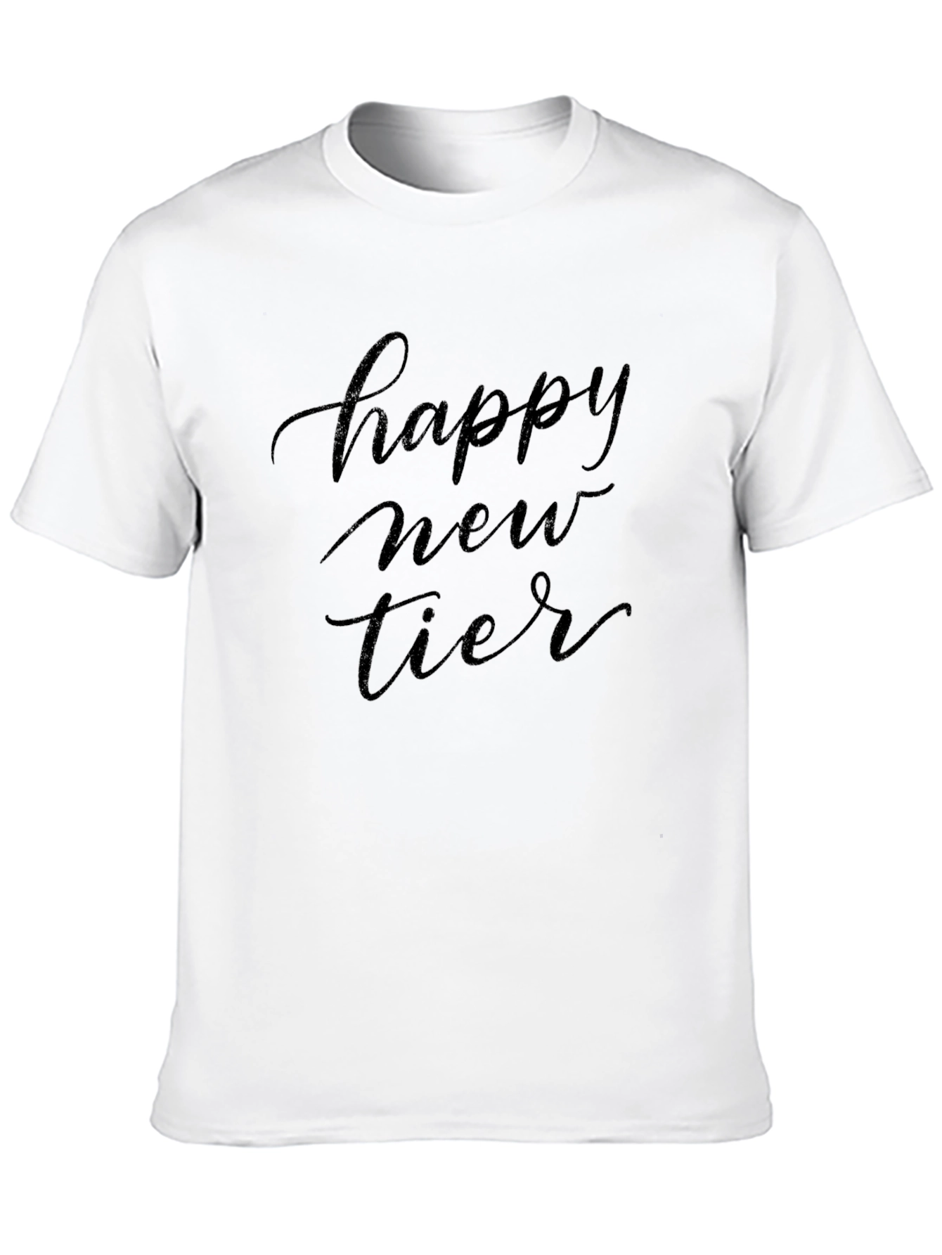 Happy New Tier Black Graphic Tee Shirt