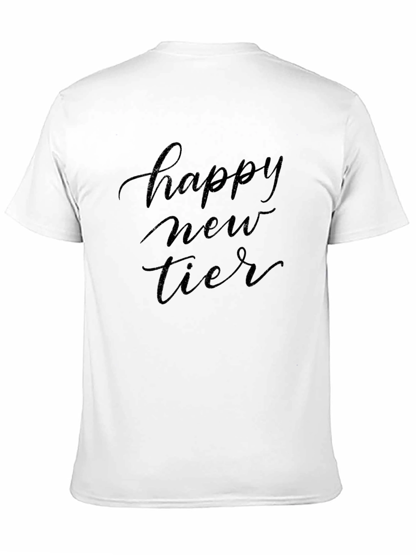 Happy New Tier Black Graphic Tee Shirt