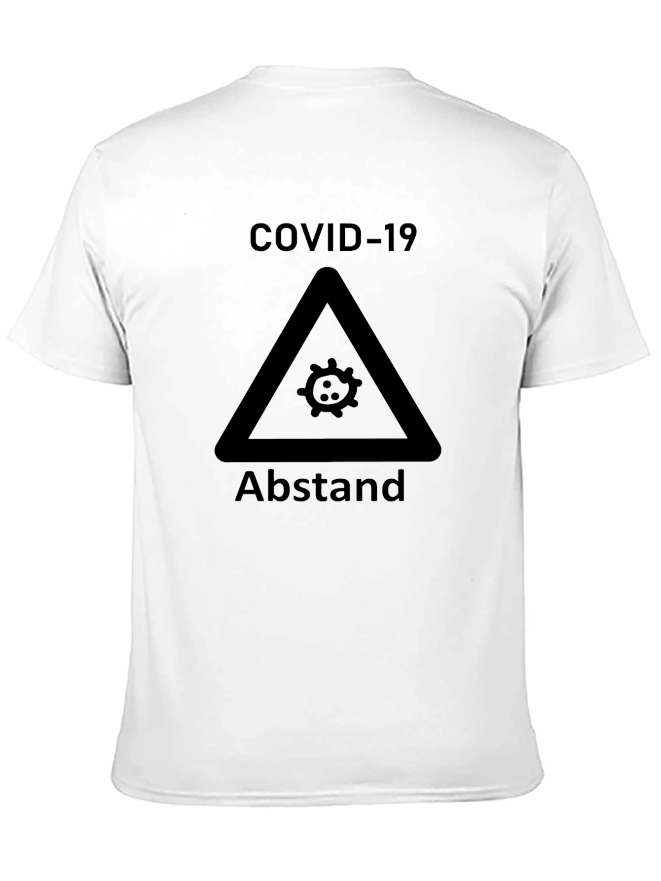 COVID-19 Abstand Black Graphic Tee