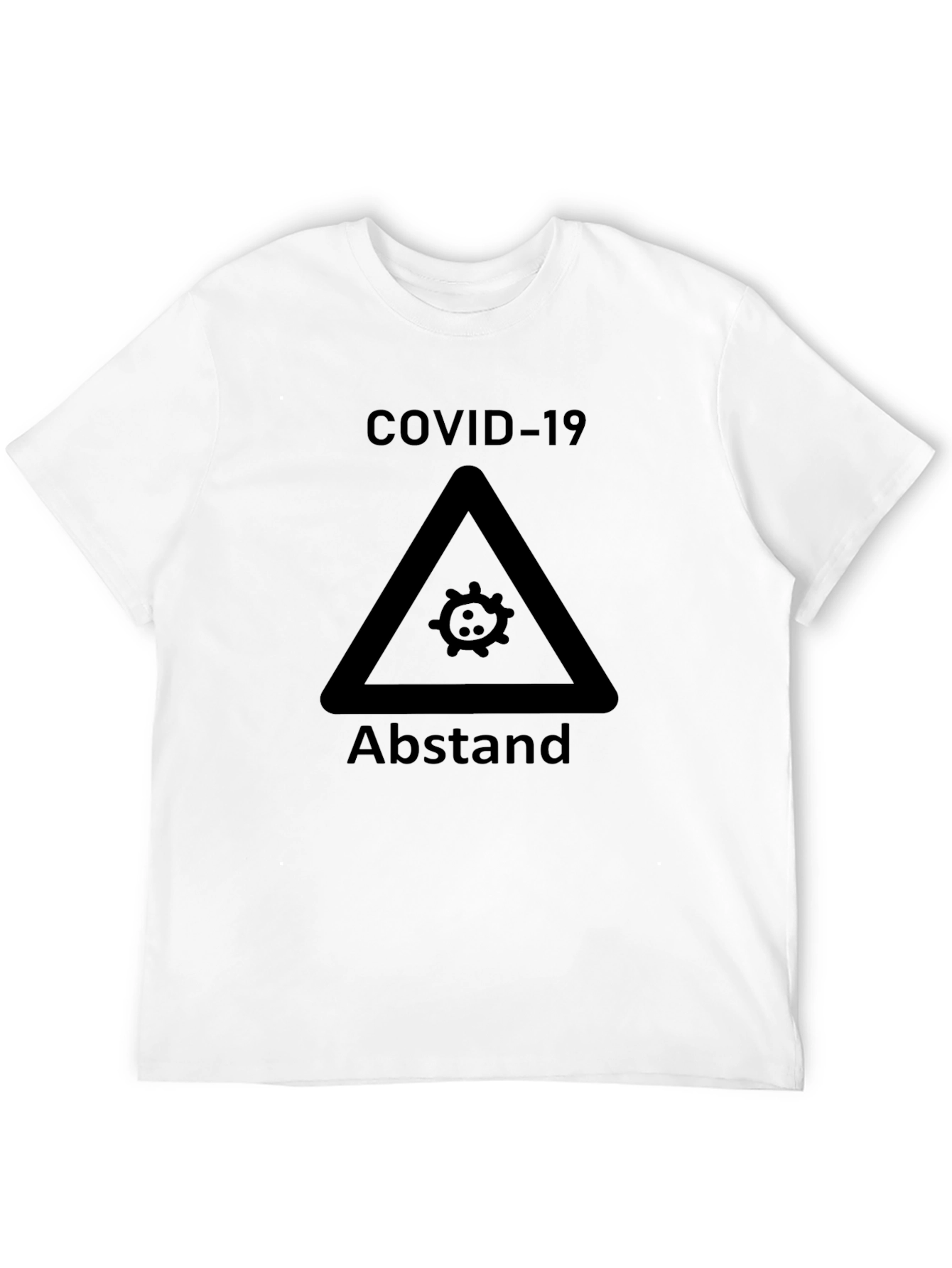 COVID-19 Abstand Black Graphic Tee