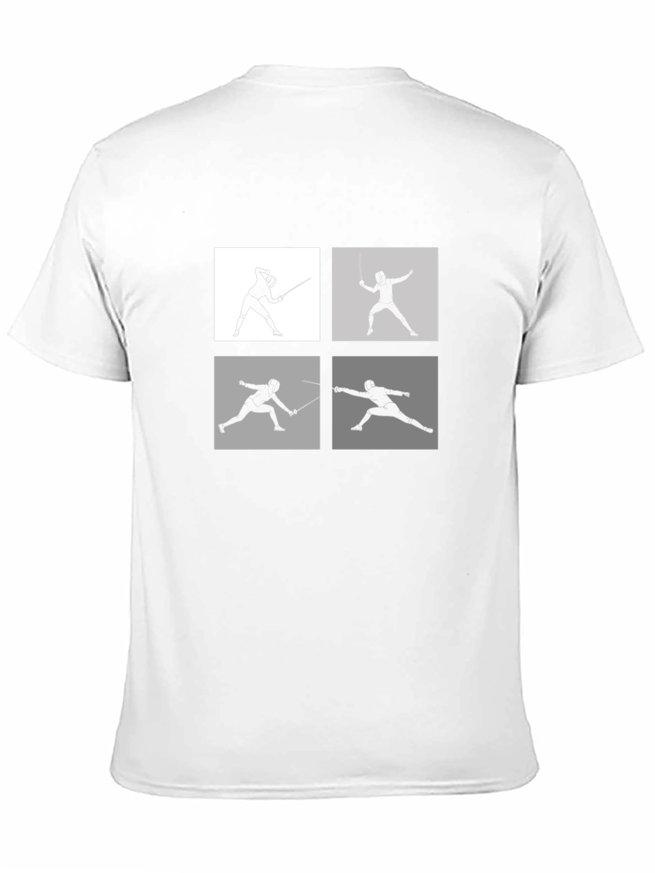 Fencing Silhouette Black T-Shirt