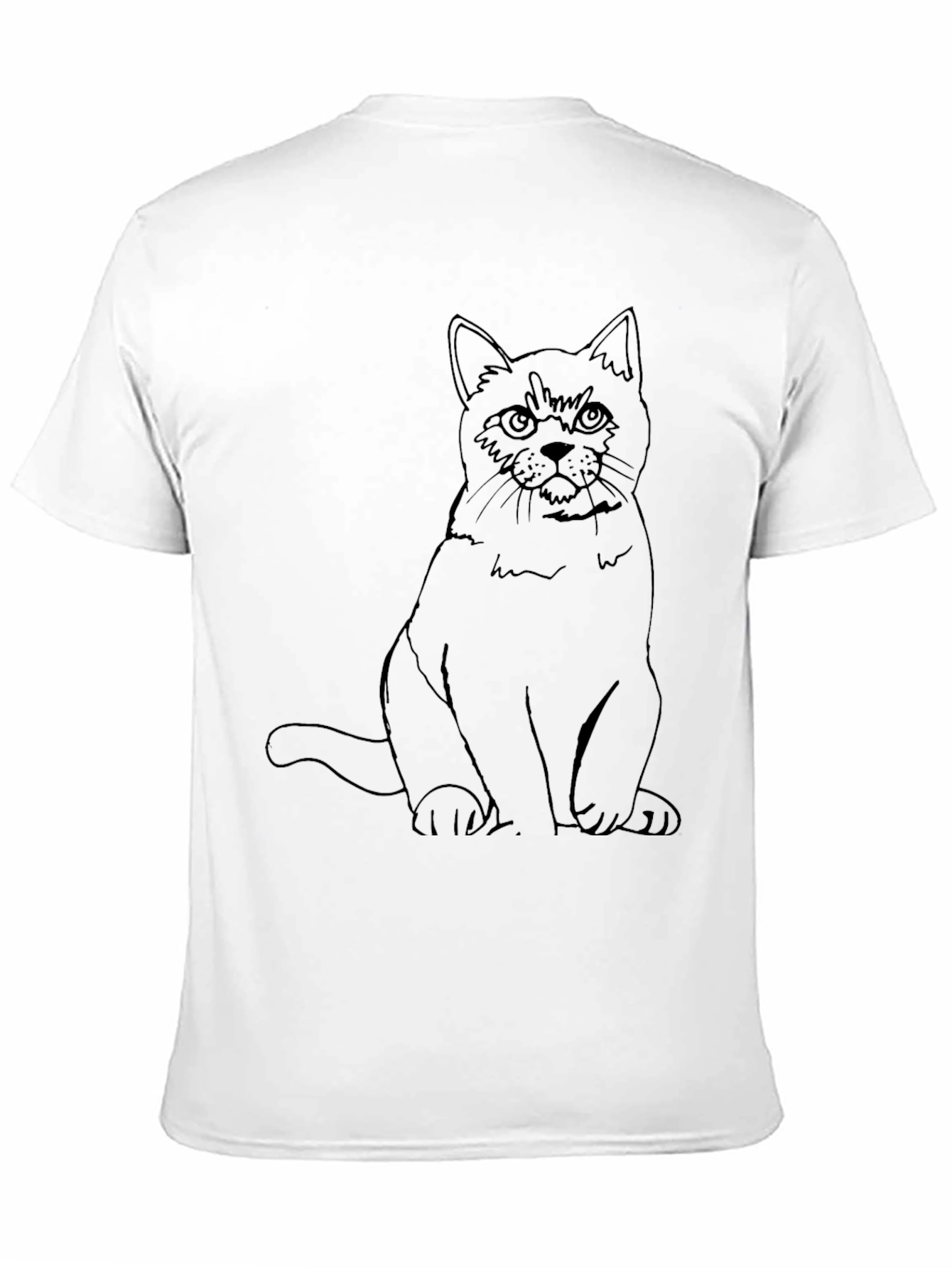 Black Cat Graphic Tee - Mens Crew Neck