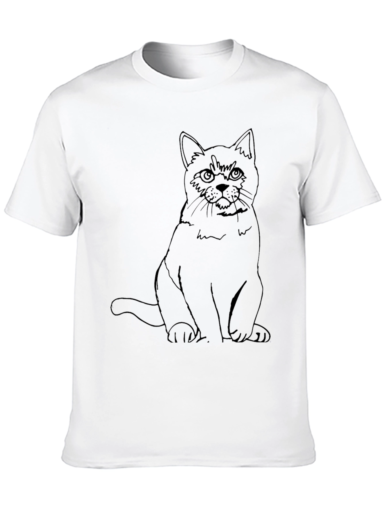 Black Cat Graphic Tee - Mens Crew Neck