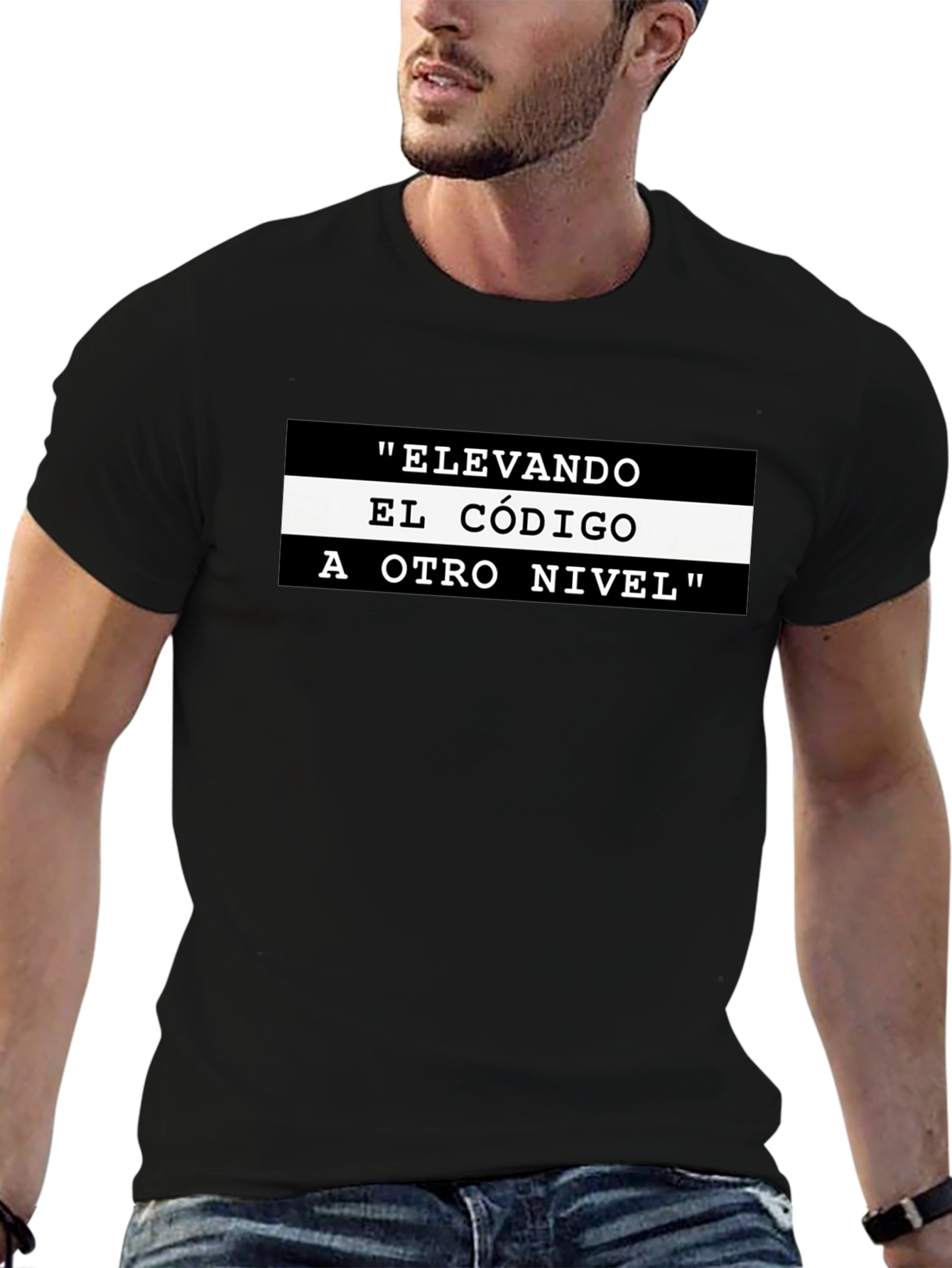 Elevando El Código T-Shirt - Black Graphic Tee