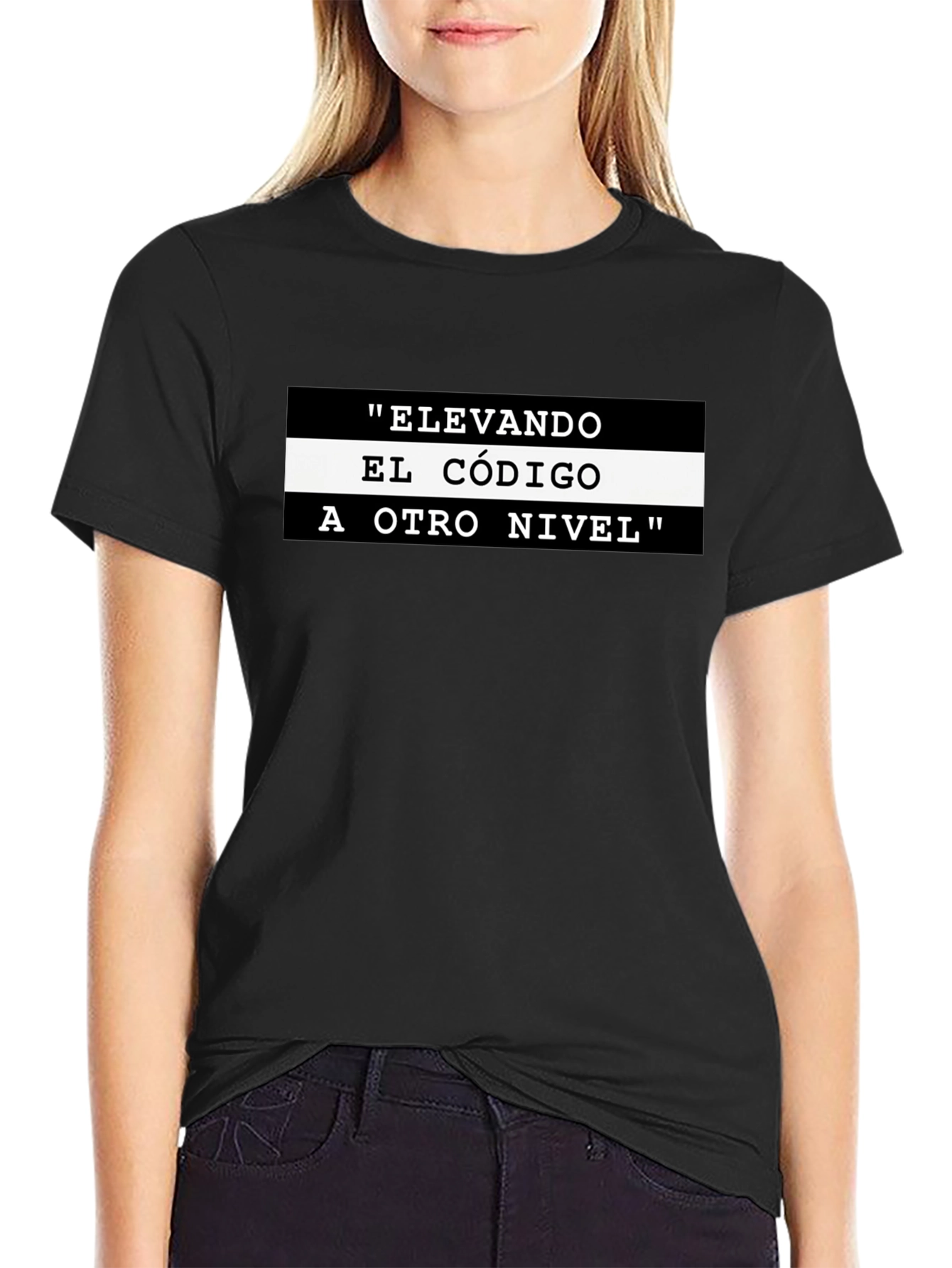 Elevando El Código T-Shirt - Black Graphic Tee