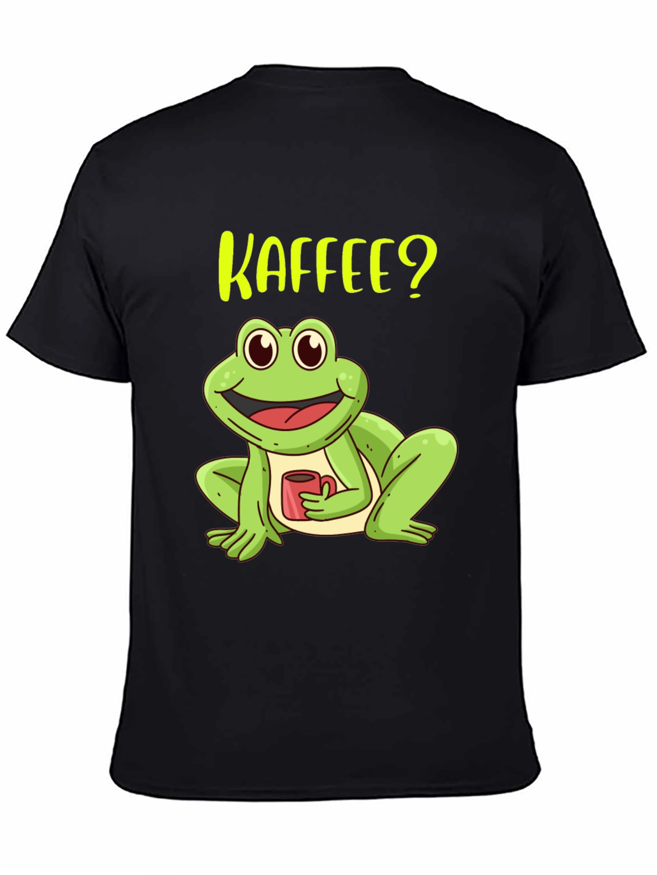 Kaffee? Frog Black T-Shirt - Coffee Lover Tee