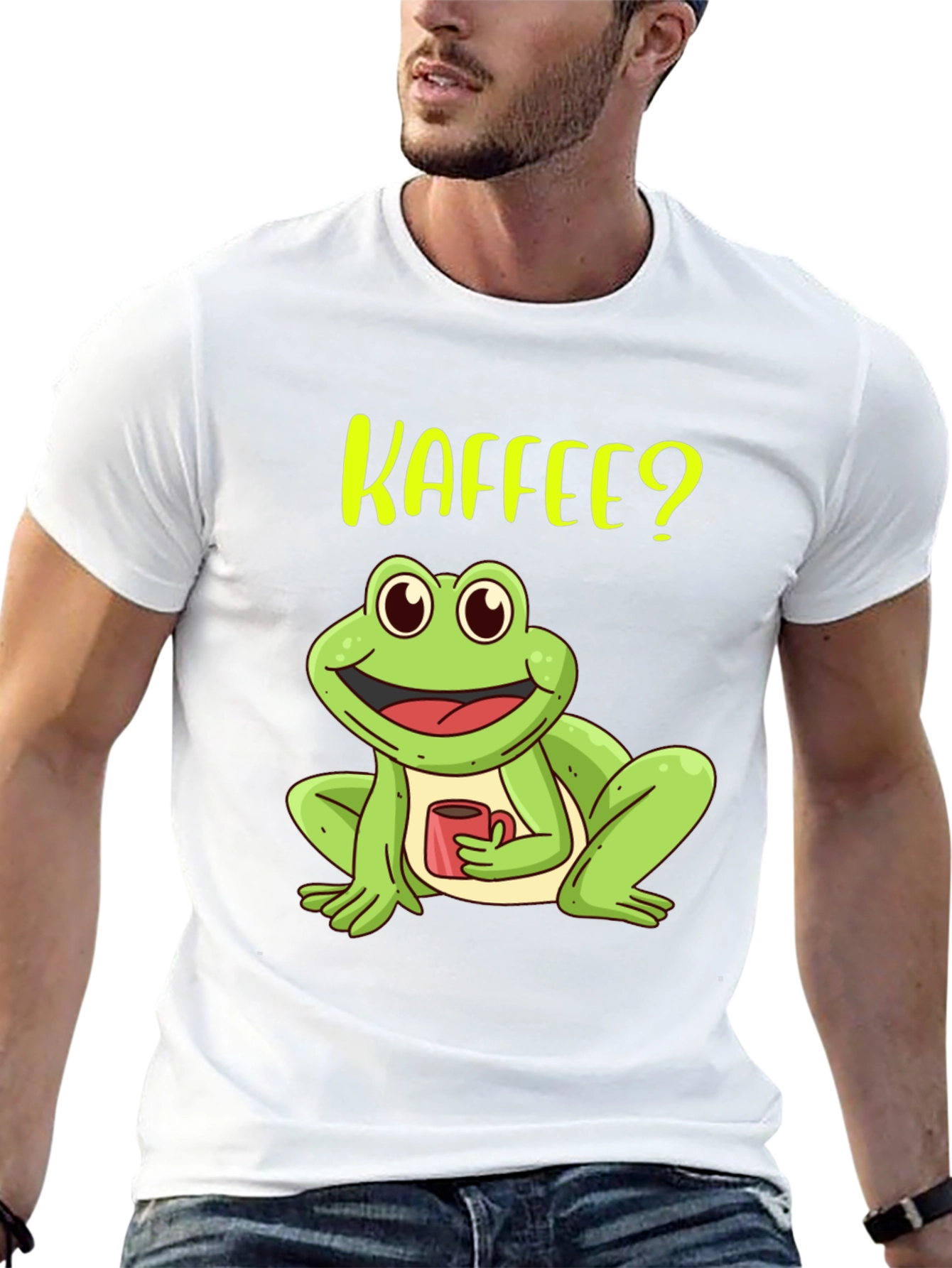 Kaffee? Frog Black T-Shirt - Coffee Lover Tee