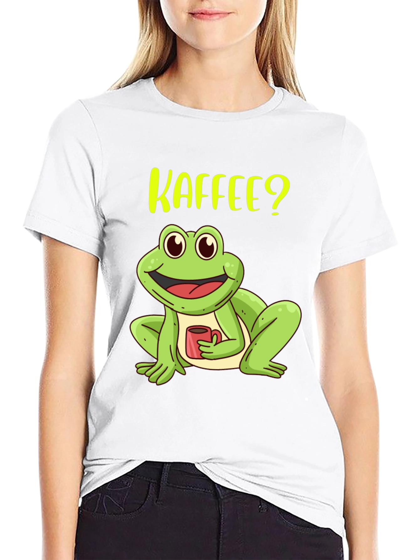 Kaffee? Frog Black T-Shirt - Coffee Lover Tee