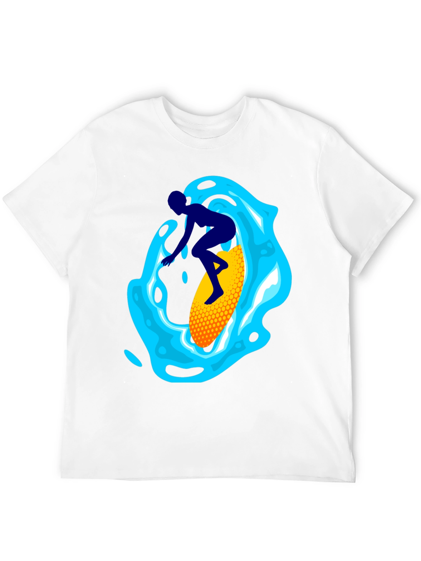 Surfer Graphic Tee - Black Cotton Blend