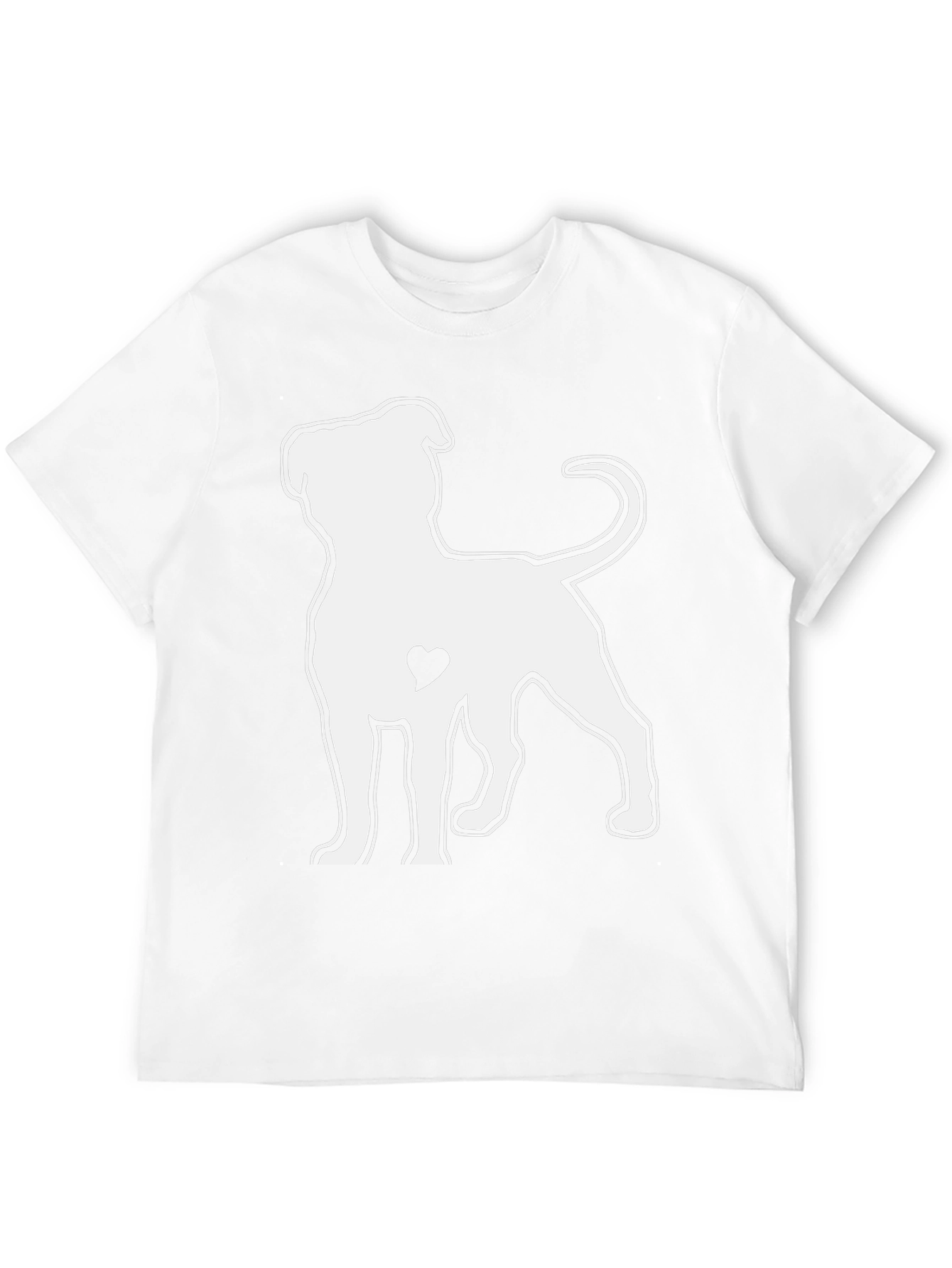 Dog Lover Black T-Shirt with Heart