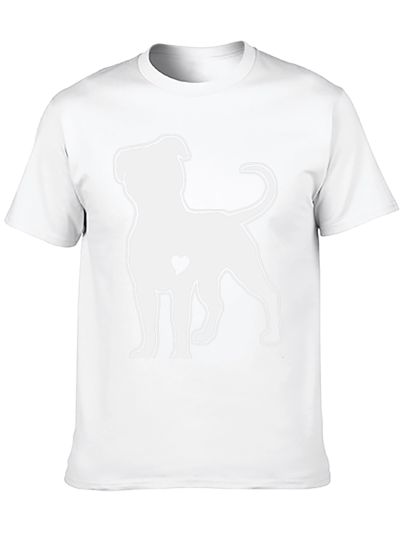 Dog Lover Black T-Shirt with Heart