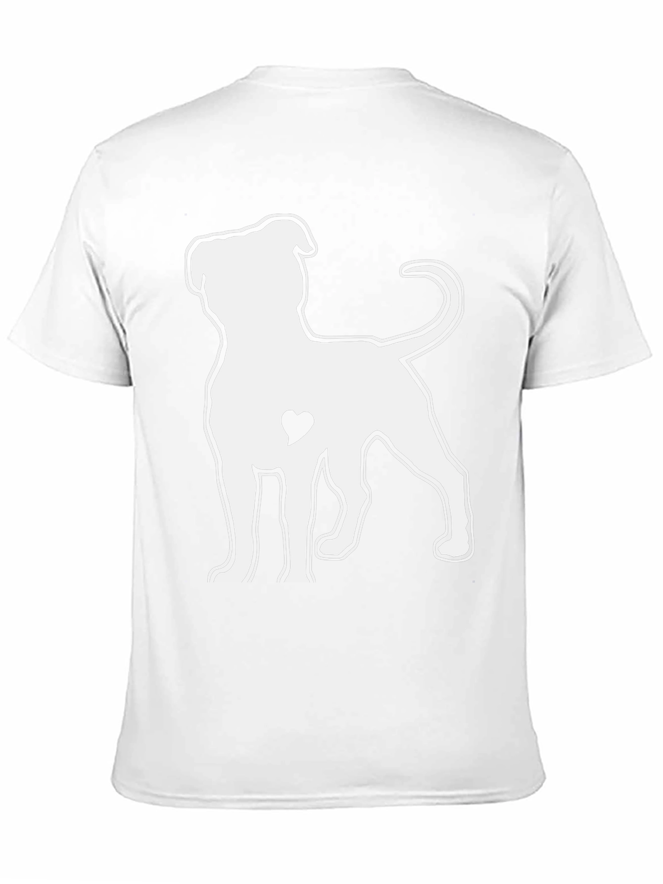 Dog Lover Black T-Shirt with Heart