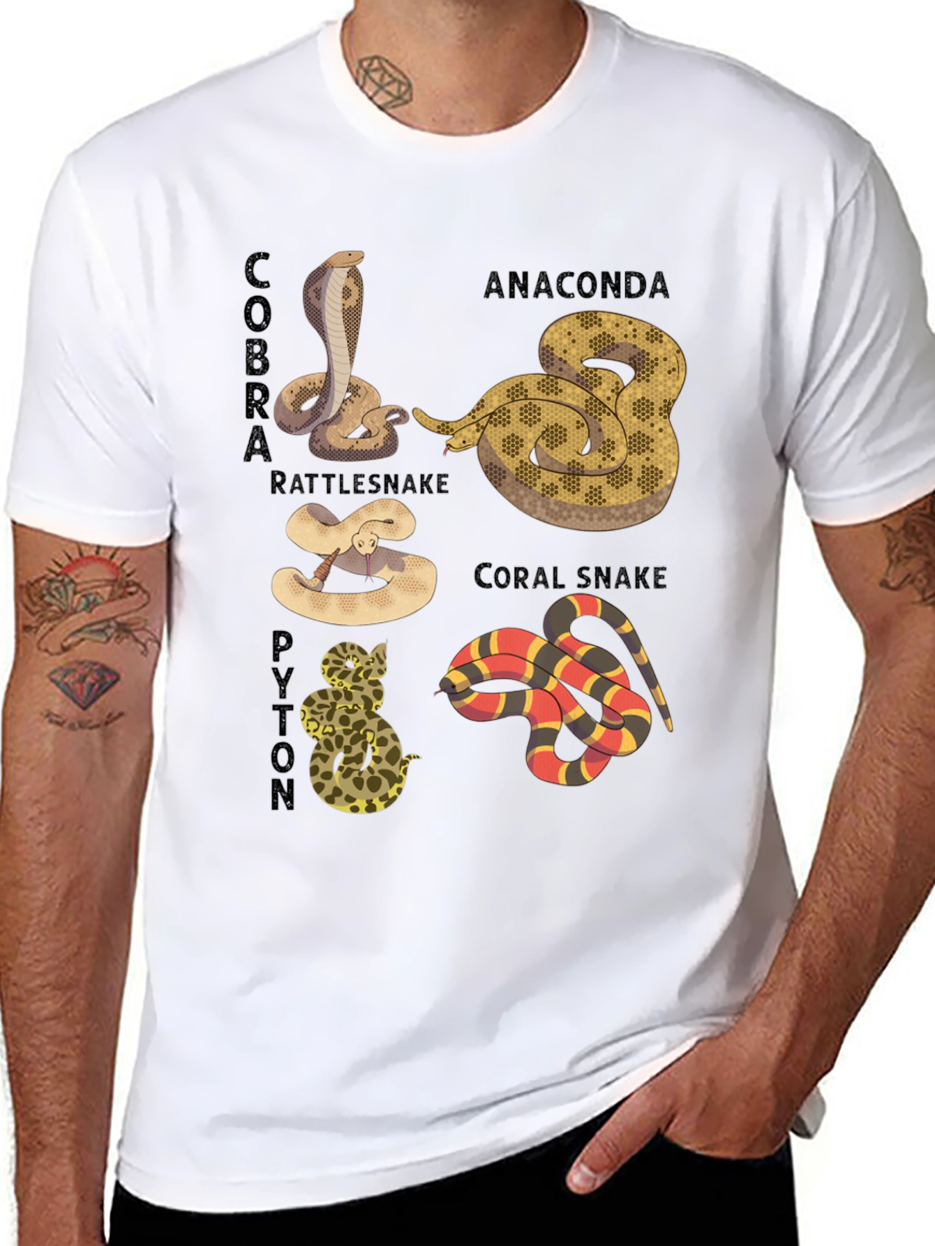 Snakes of the World Graphic T-Shirt