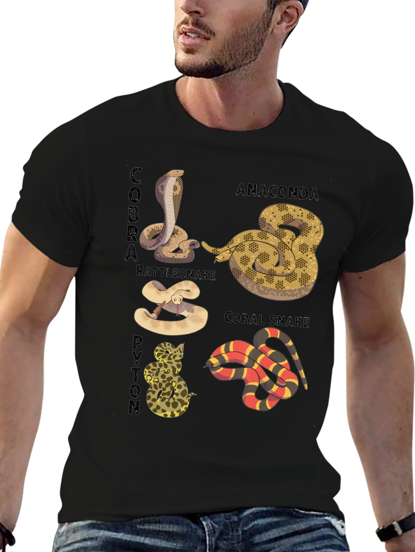Snakes of the World Graphic T-Shirt