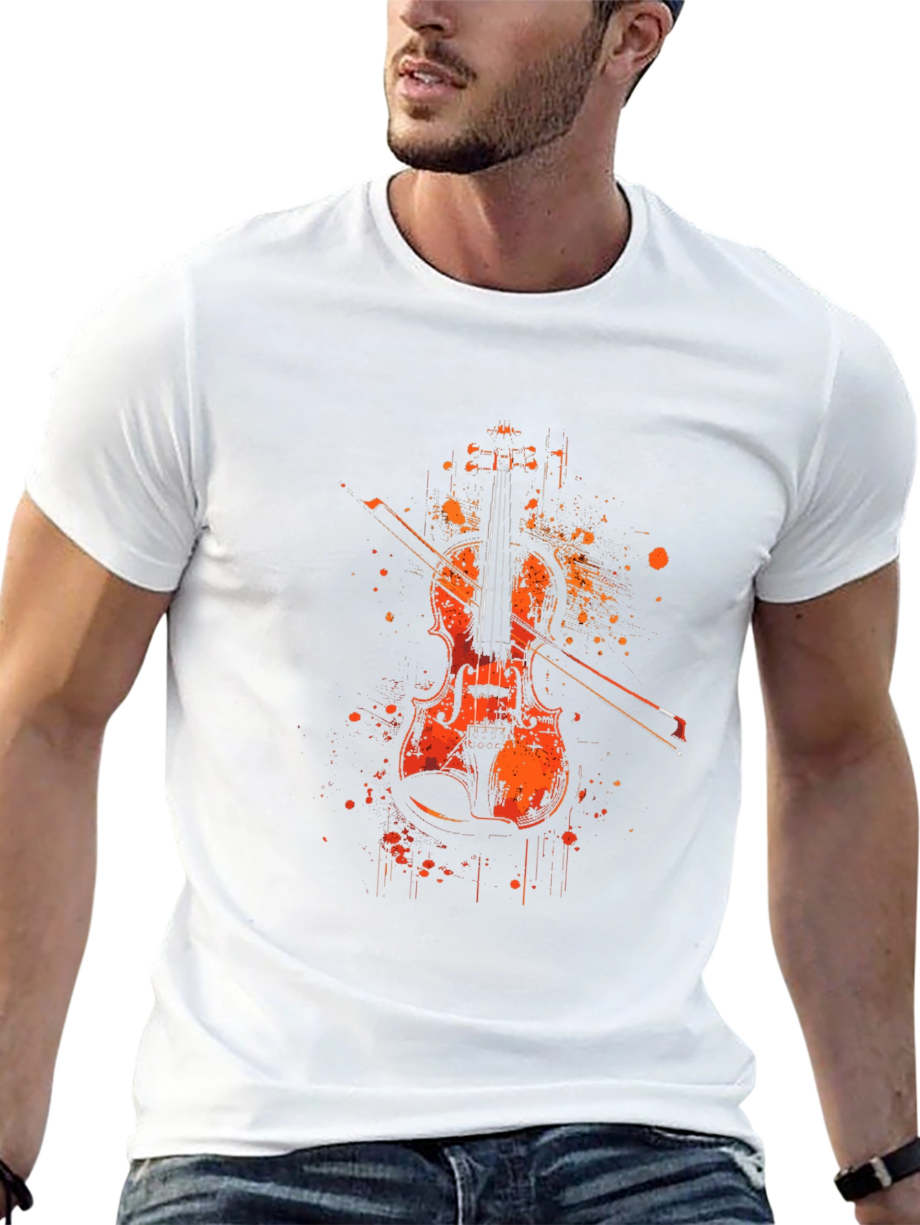 Violin Graphic T-Shirt - Music Lover Tee
