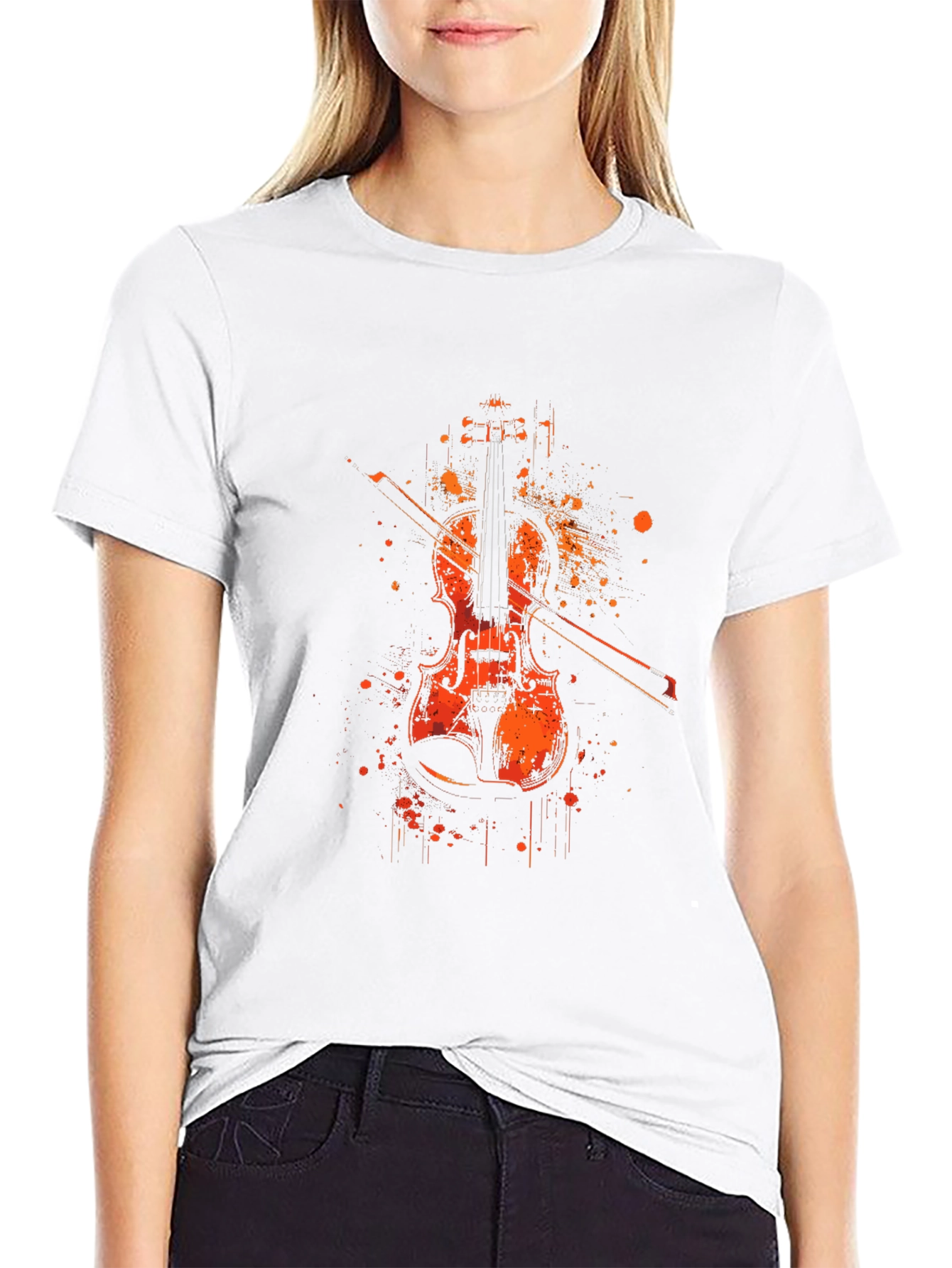 Violin Graphic T-Shirt - Music Lover Tee