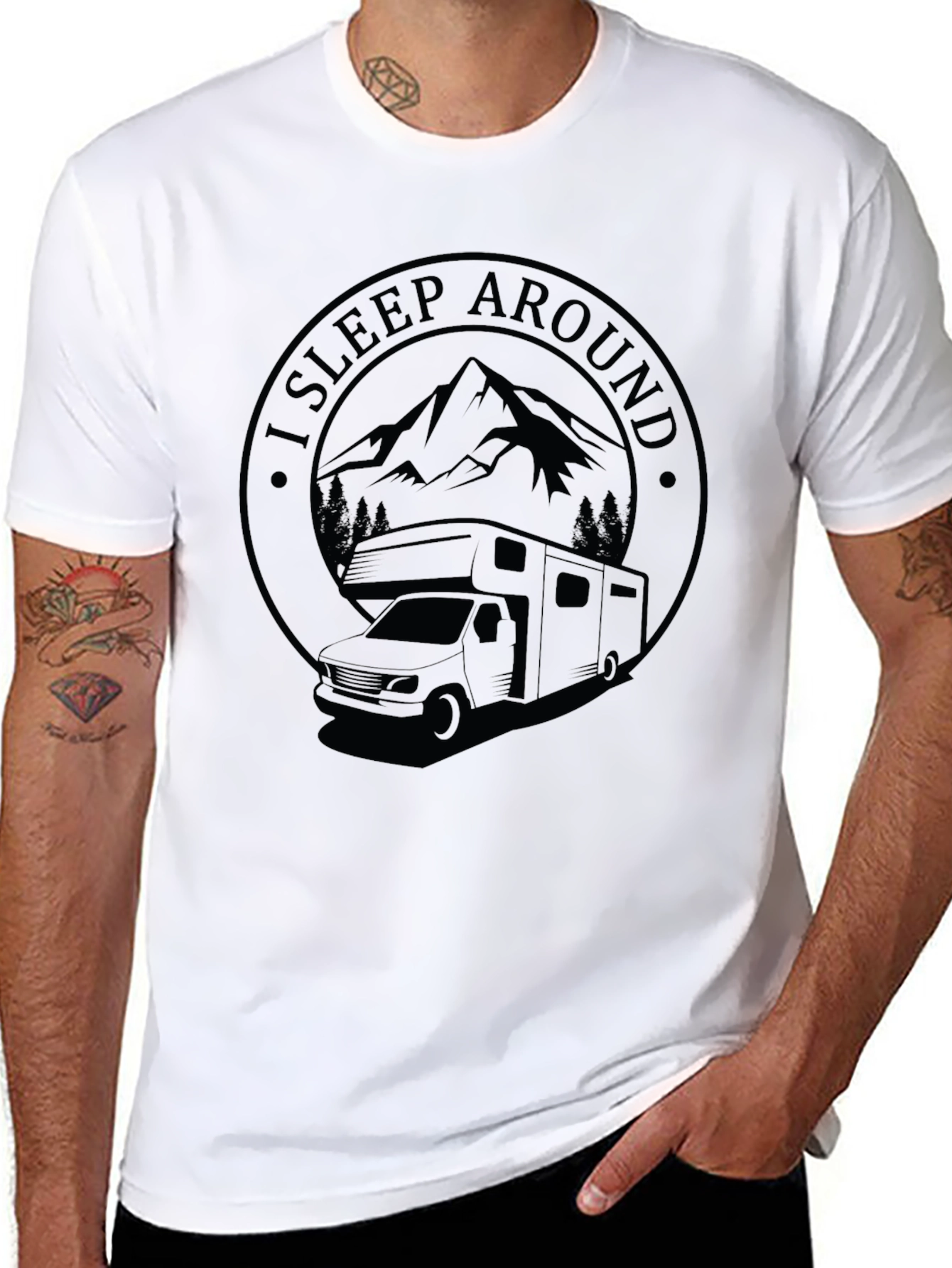 I Sleep Around RV Camping T-Shirt