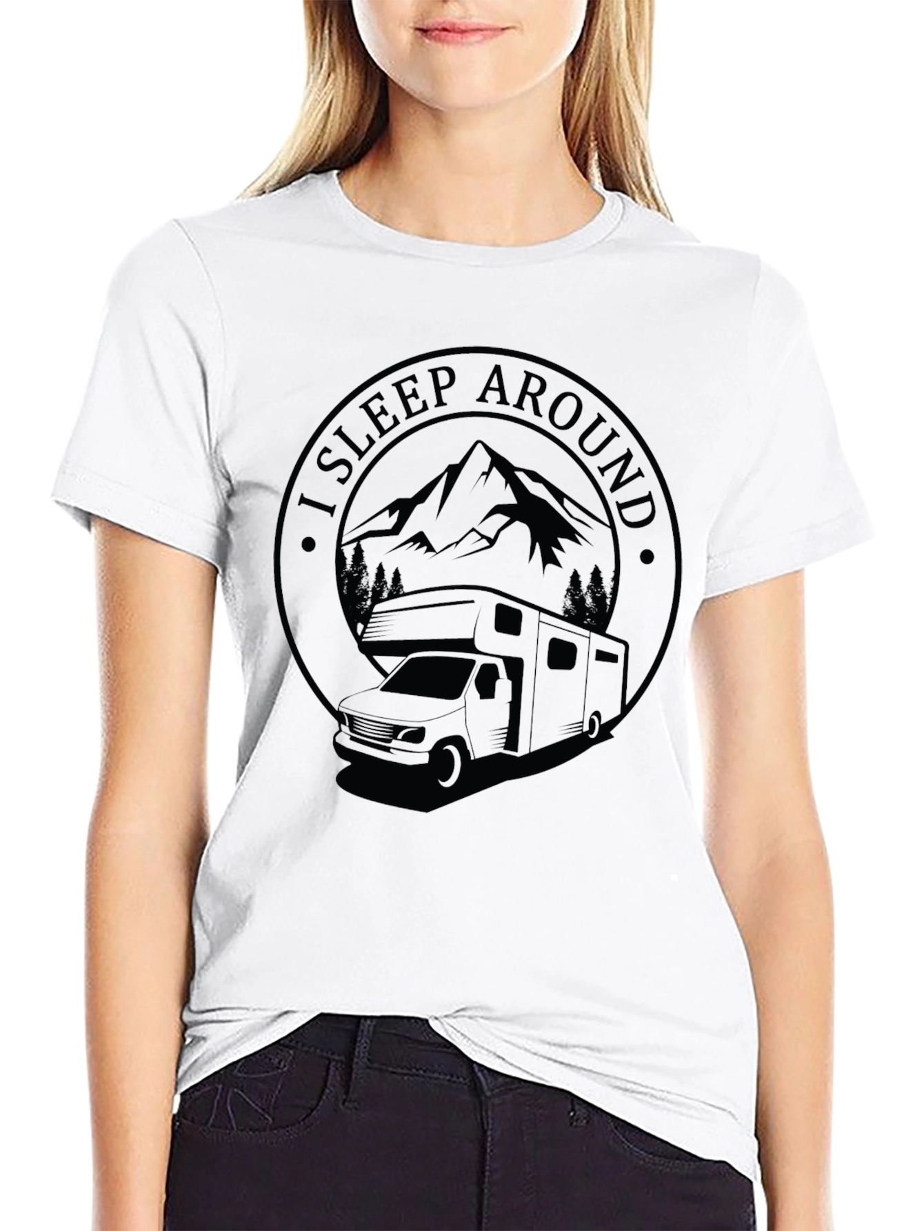 I Sleep Around RV Camping T-Shirt