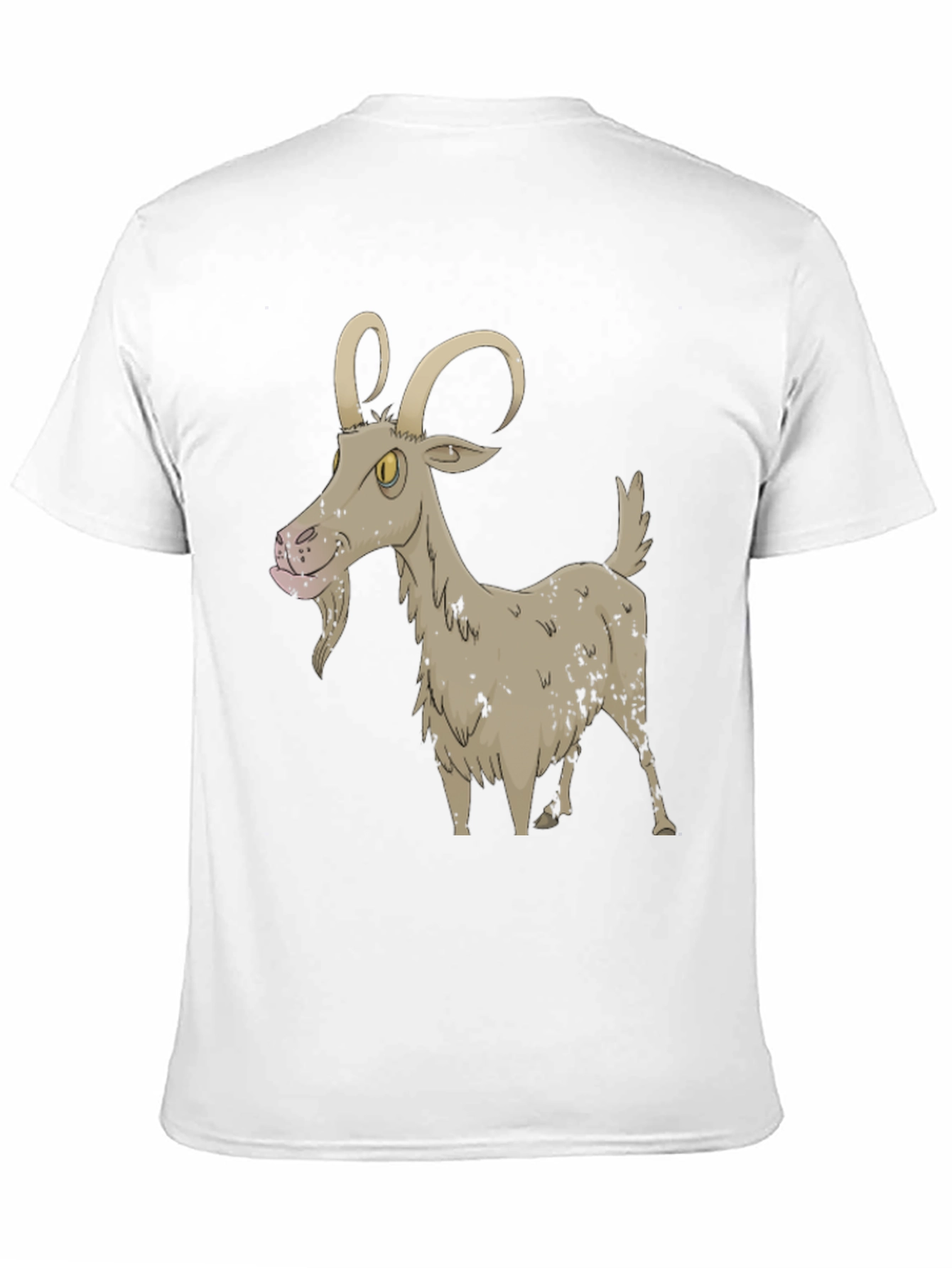 Cartoon Goat Black T-Shirt