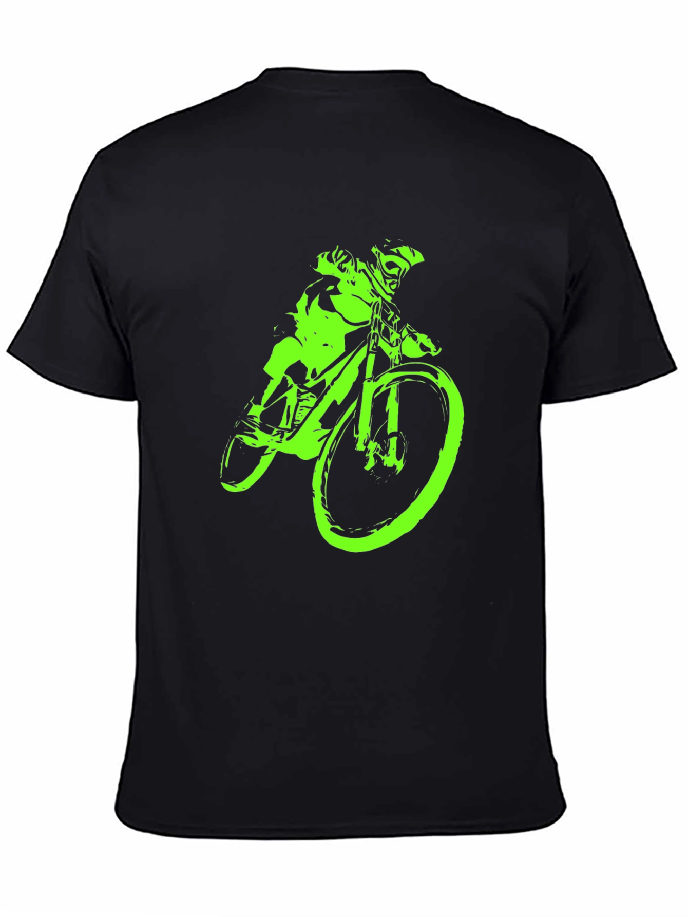 Neon Green Mountain Bike Graphic T-Shirt