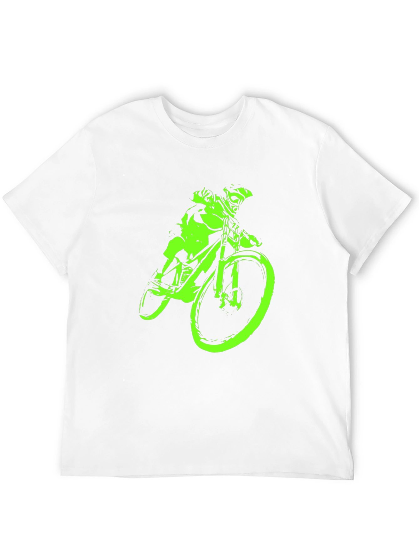 Neon Green Mountain Bike Graphic T-Shirt