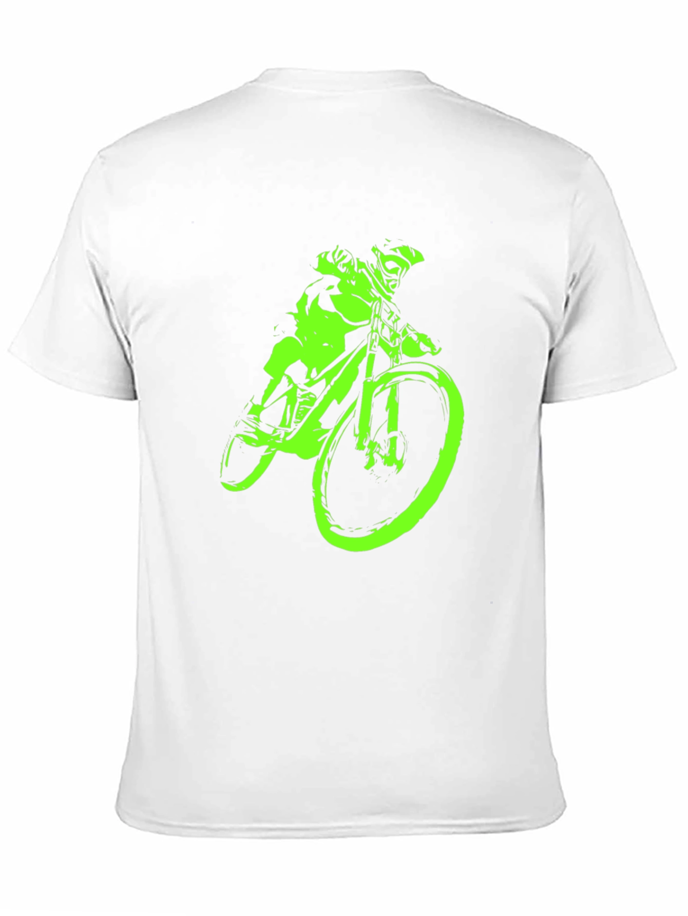 Neon Green Mountain Bike Graphic T-Shirt