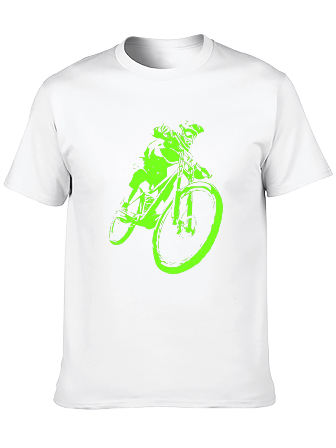 Neon Green Mountain Bike Graphic T-Shirt