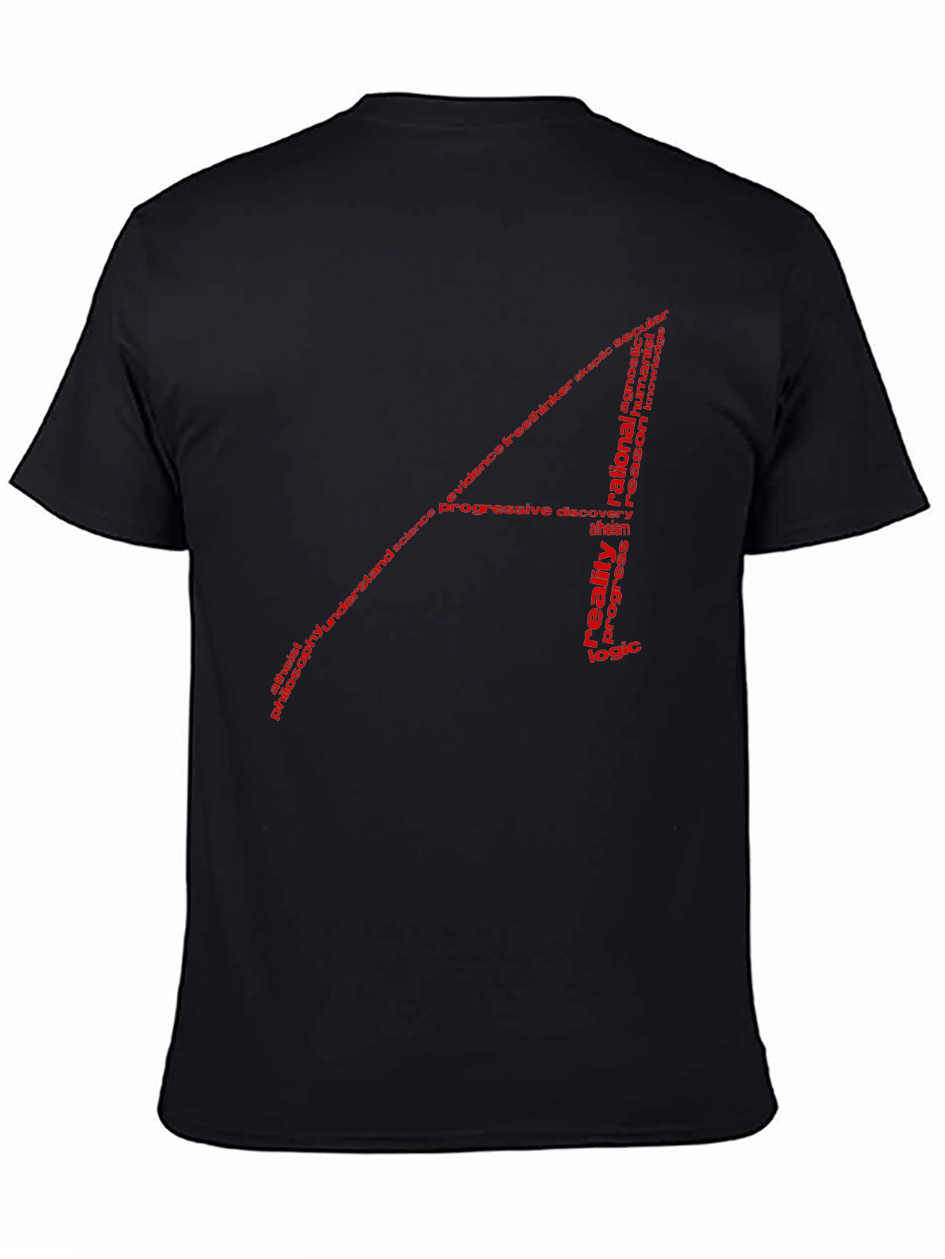 Atheist Word Cloud T-Shirt - Black