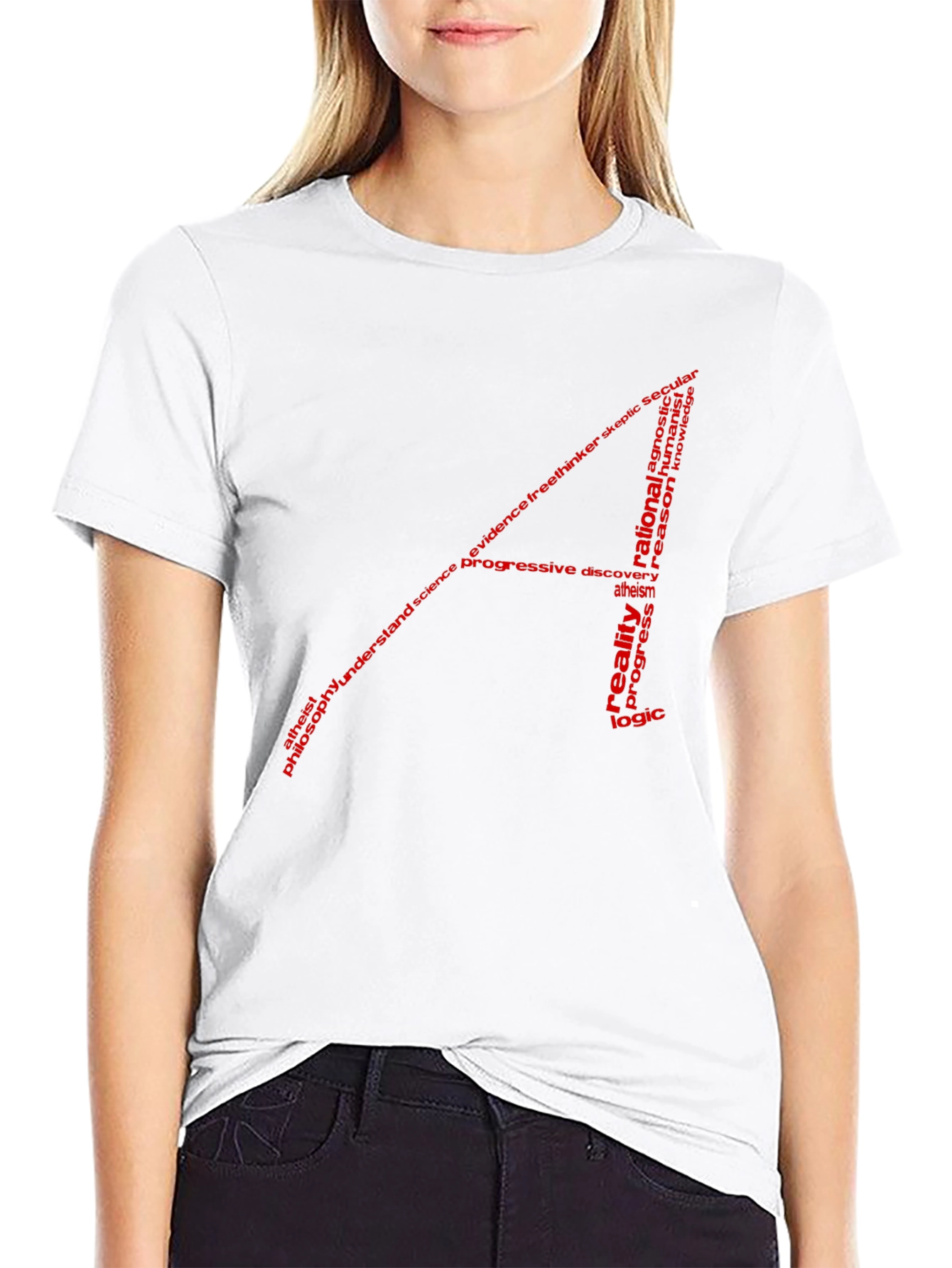Atheist Word Cloud T-Shirt - Black
