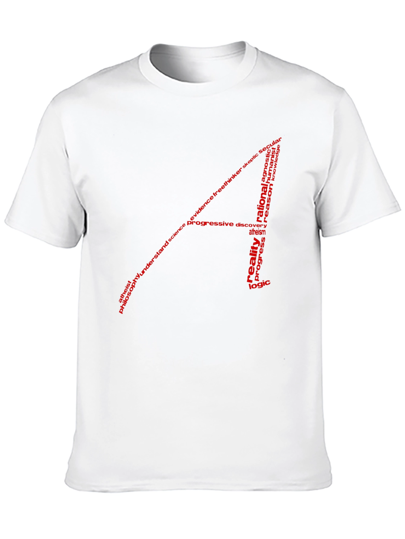 Atheist Word Cloud T-Shirt - Black