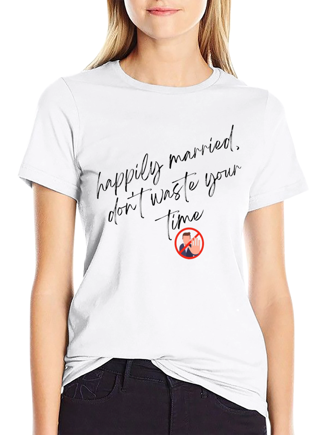 Happily Married Black Graphic Tee