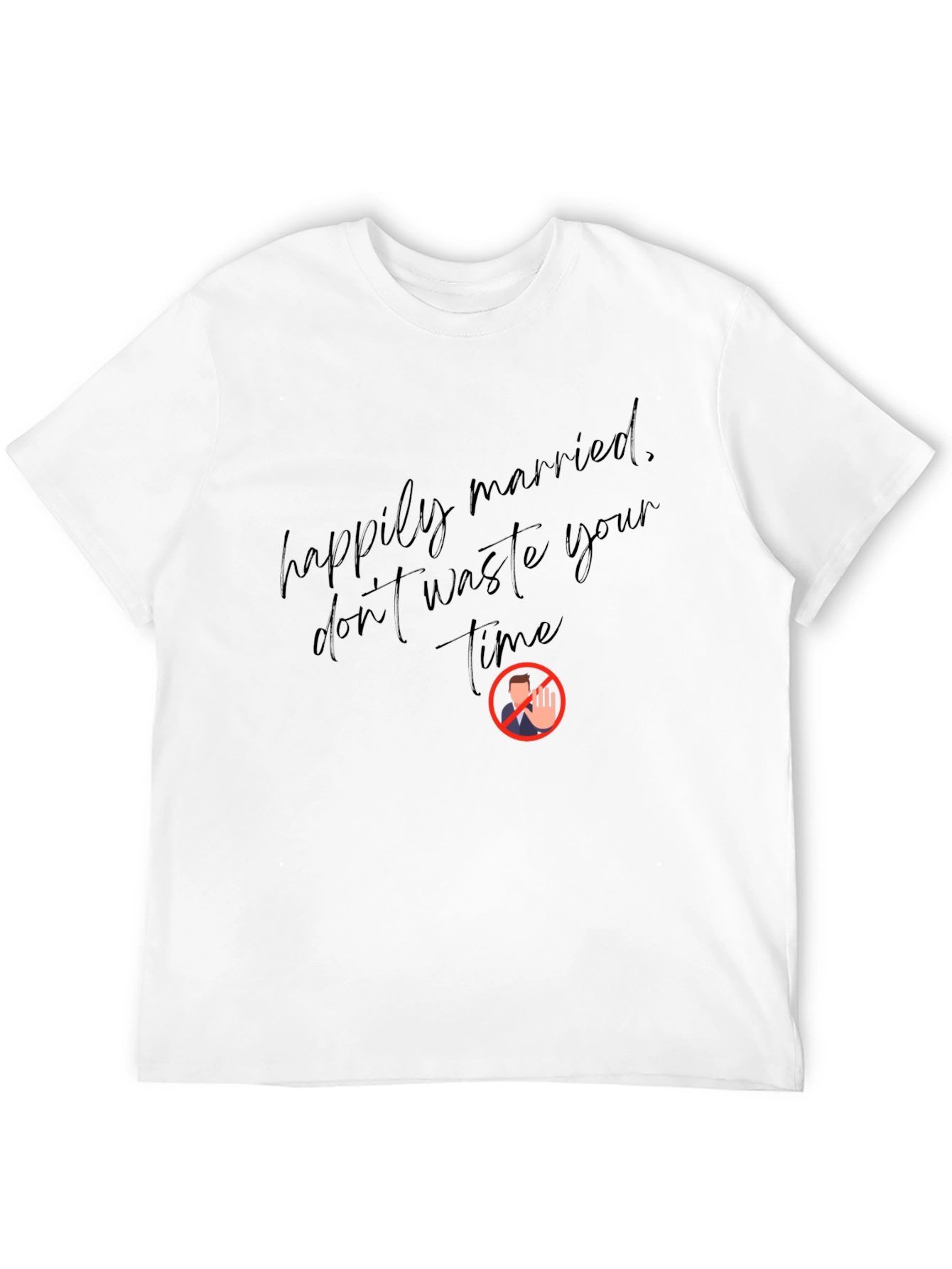 Happily Married Black Graphic Tee